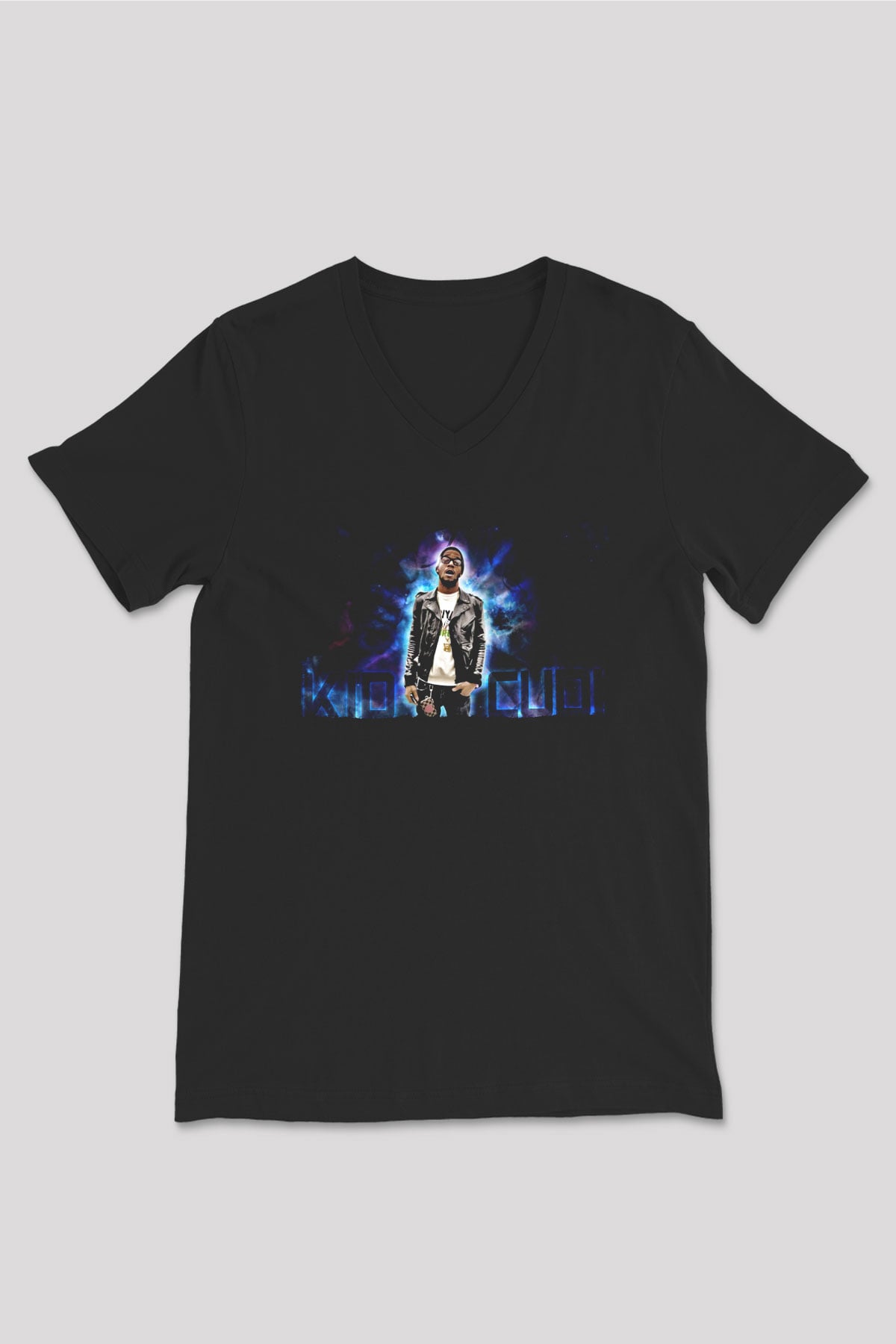 Kid Cudi Siyah Unisex V Yaka Tişört