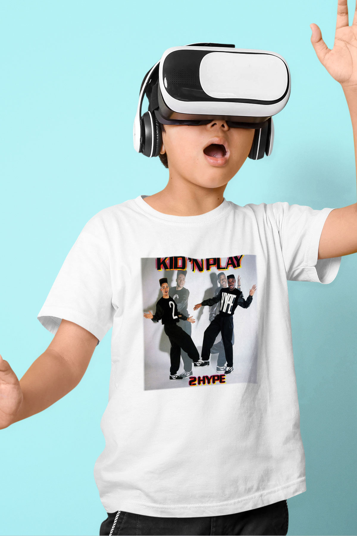 Kid n Play Baskılı Beyaz Unisex Çocuk Tişört