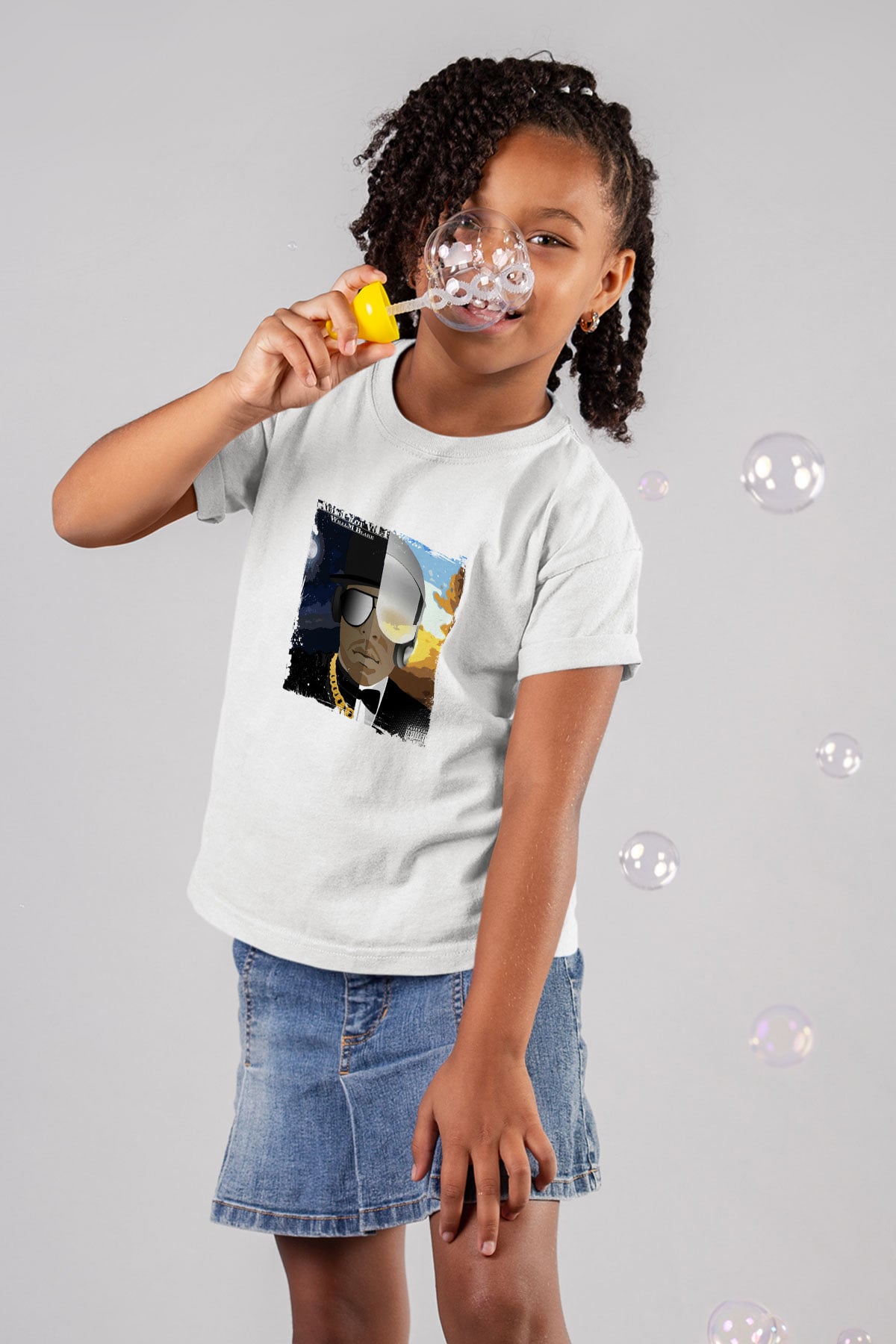 Kid n Play Baskılı Unisex Beyaz Çocuk Tişört
