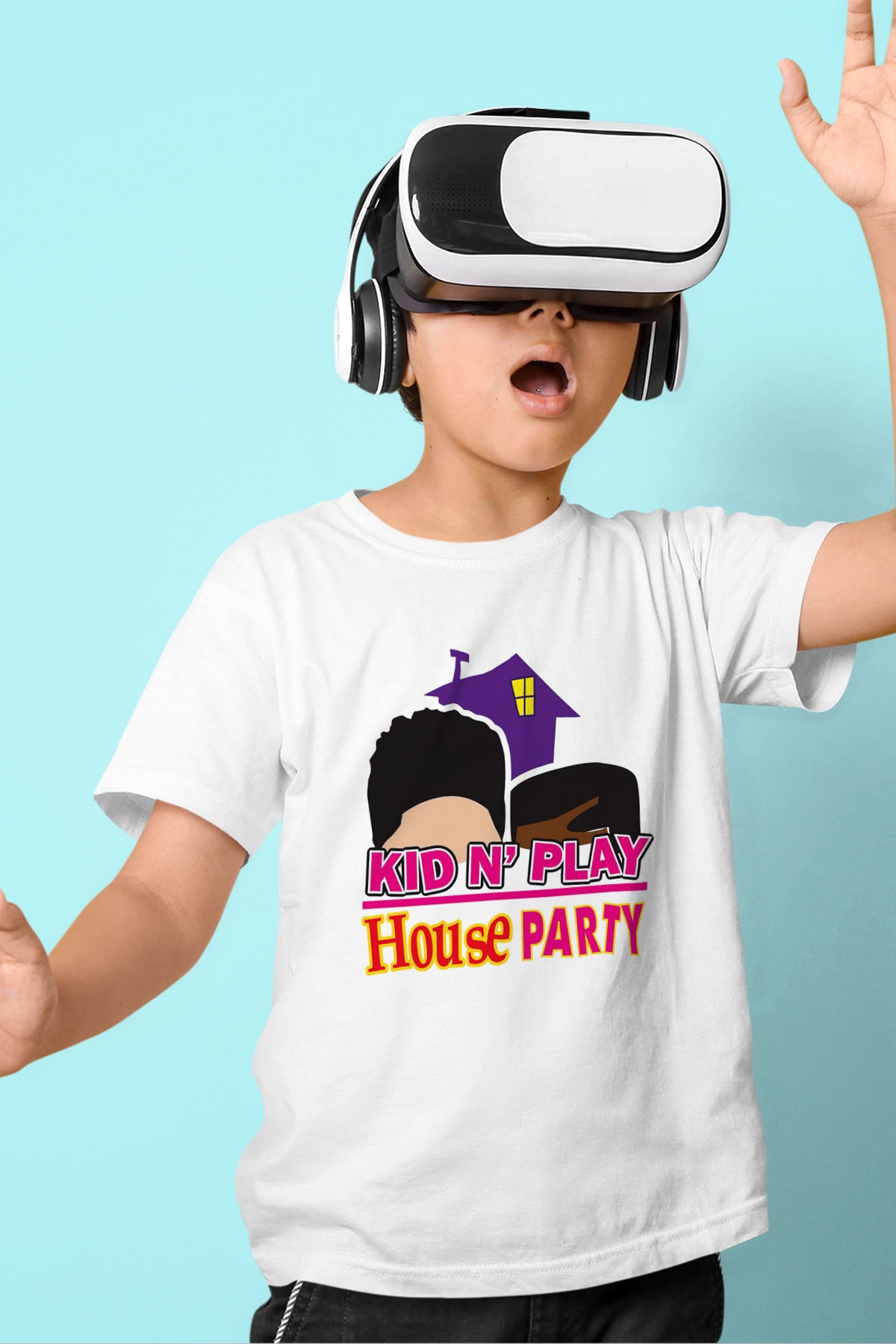 Kid n Play Beyaz Unisex Çocuk Tişört