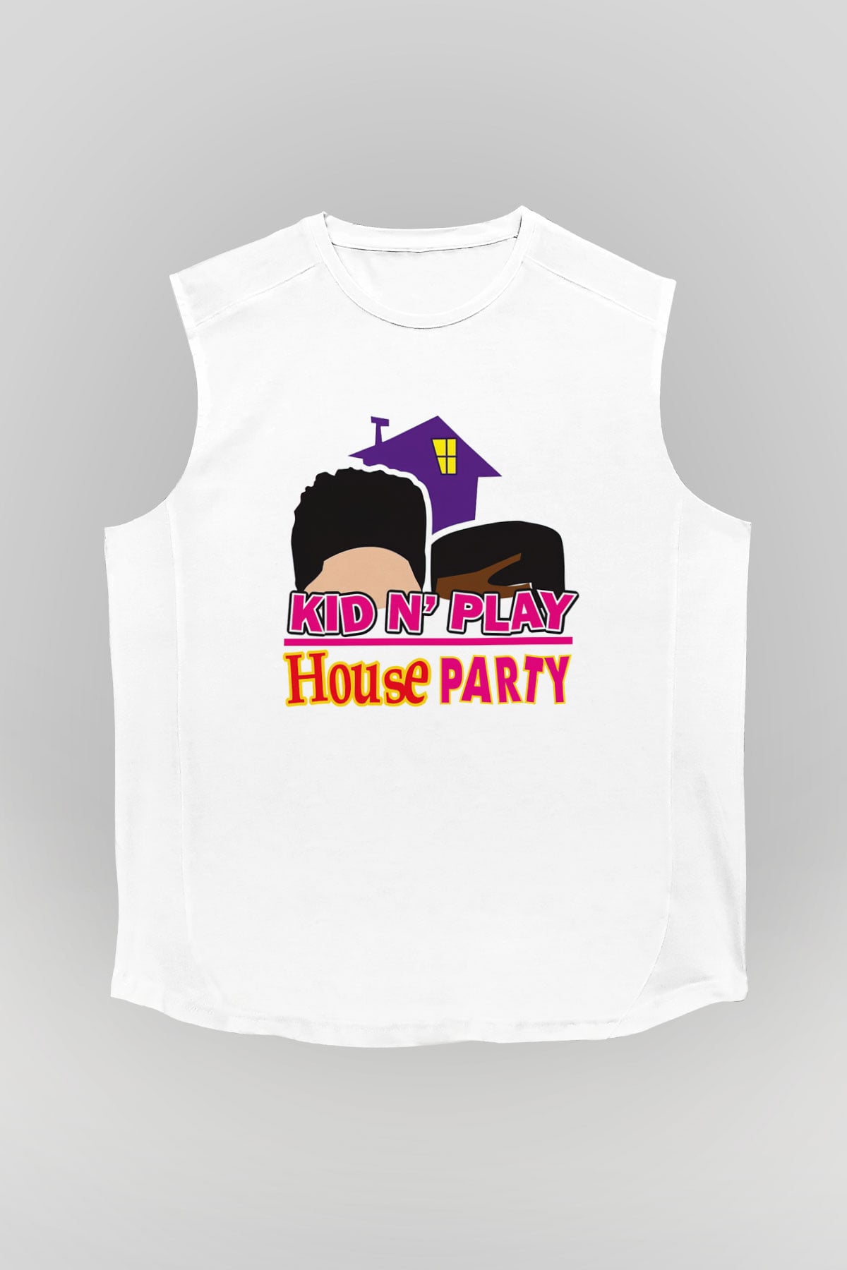 Kid n Play Beyaz Unisex Kolsuz Tişört