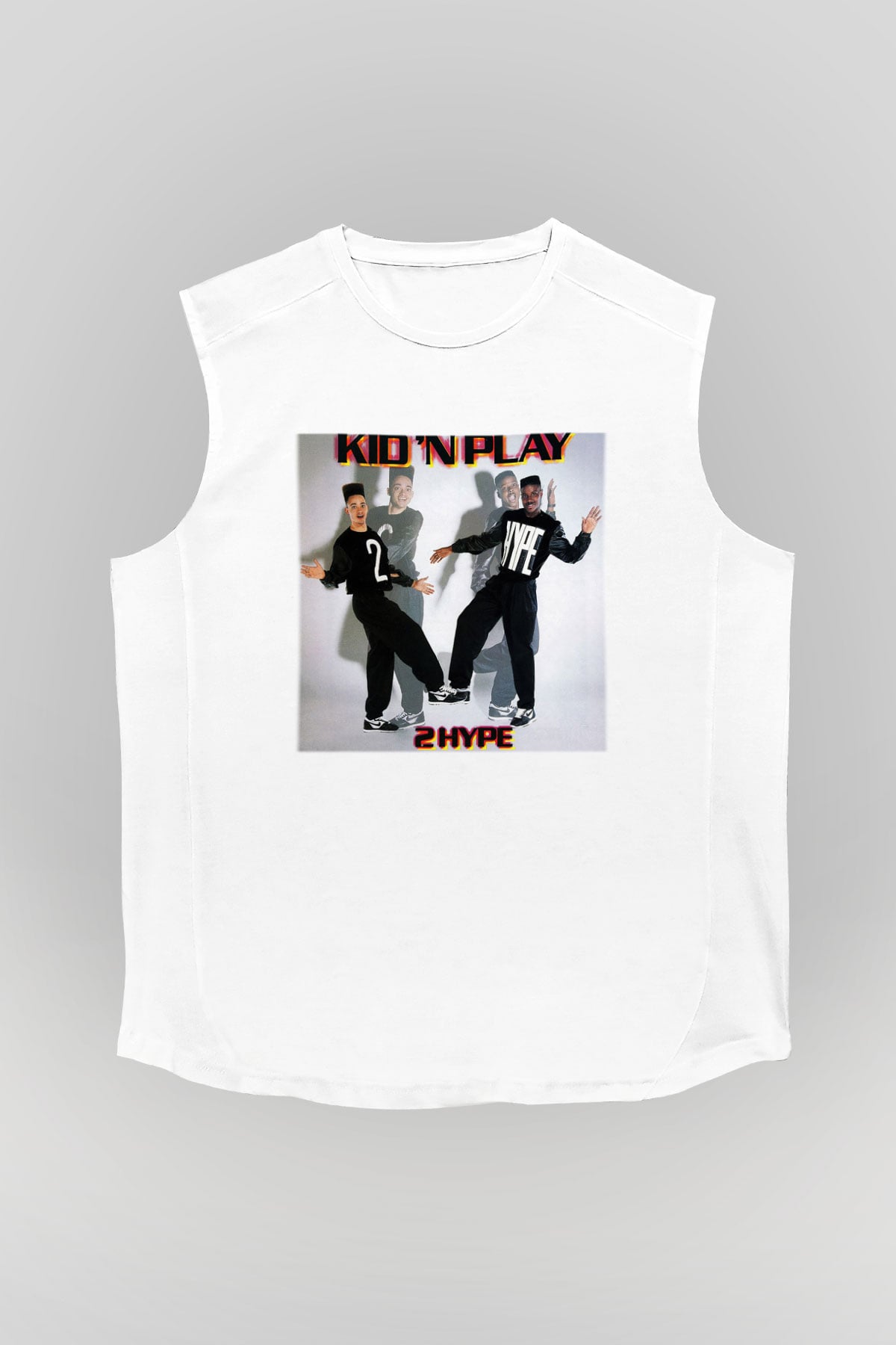 Kid n Play Beyaz Unisex Kolsuz Tişört