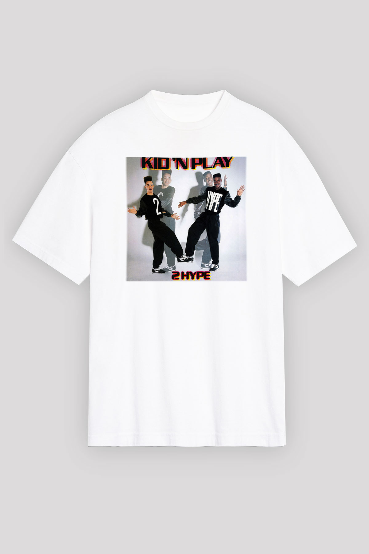 Kid n Play Beyaz Unisex Oversize Tişört T-Shirt