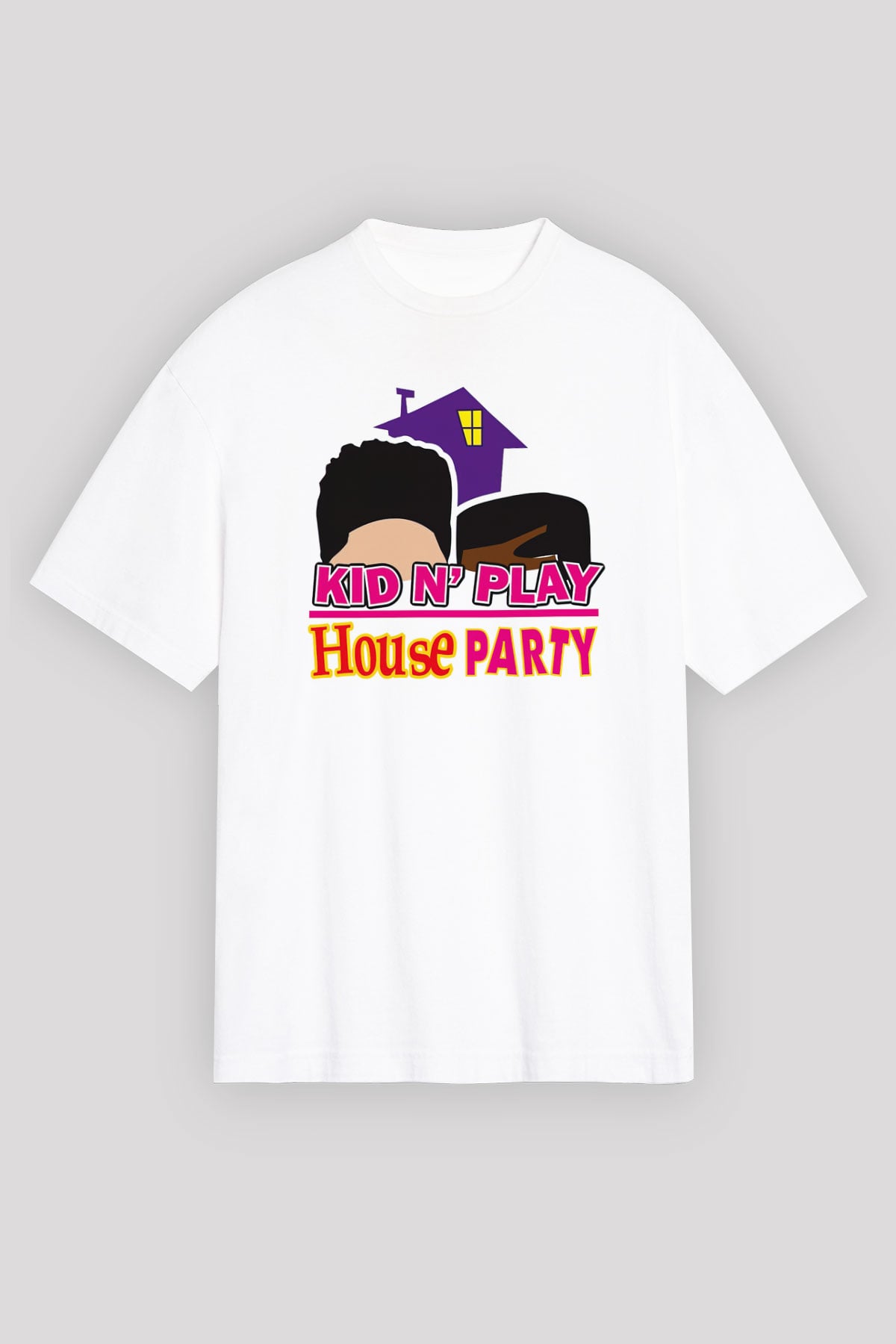 Kid n Play Beyaz Unisex Tişört T-Shirt - TişörtFabrikası