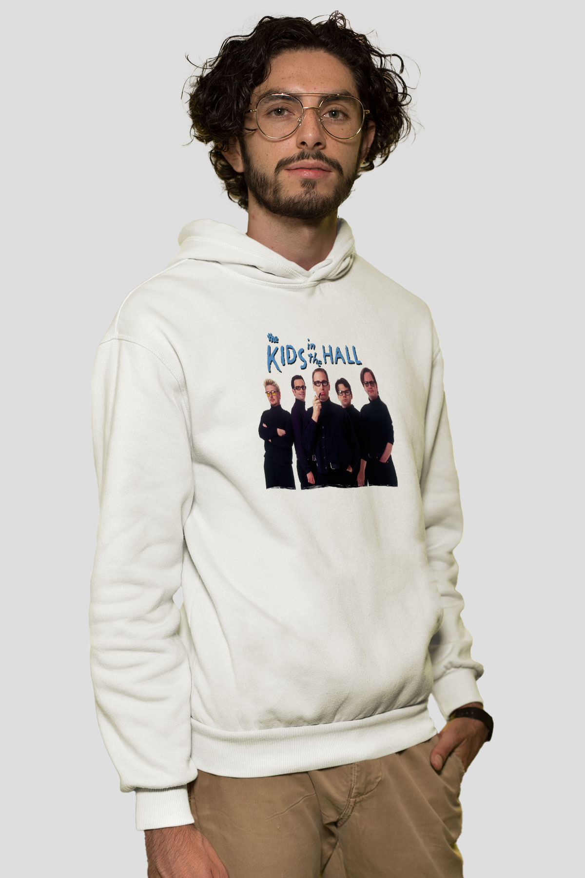 Kids in the Hall Beyaz Unisex Hoodie