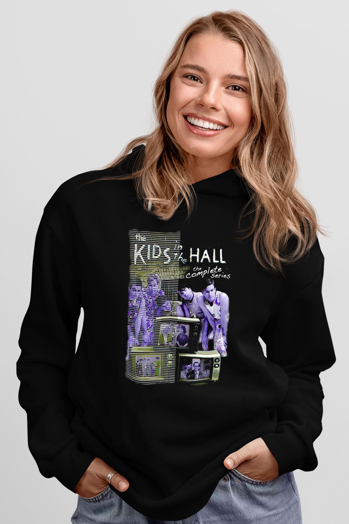 Kids in the Hall Siyah Unisex Hoodie