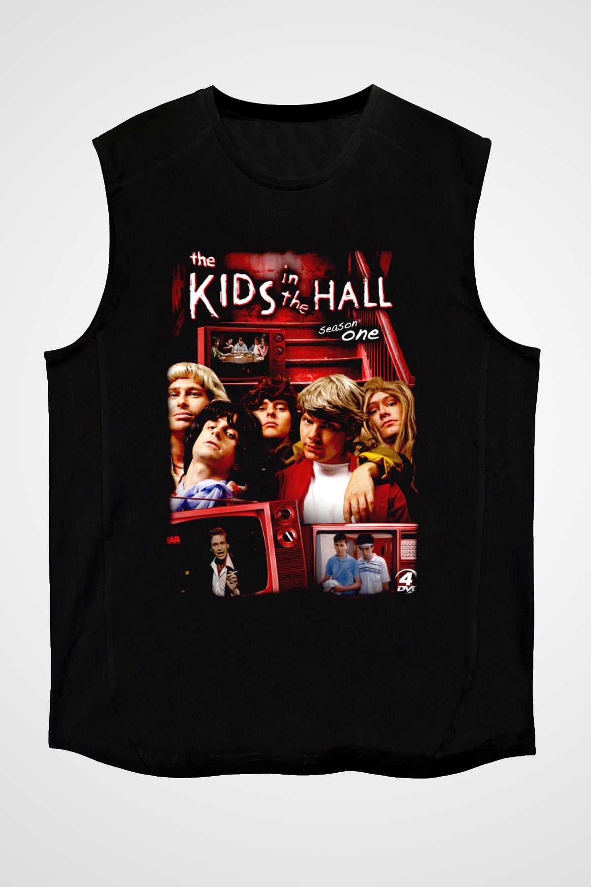 Kids in the Hall Siyah Unisex Kolsuz Tişört