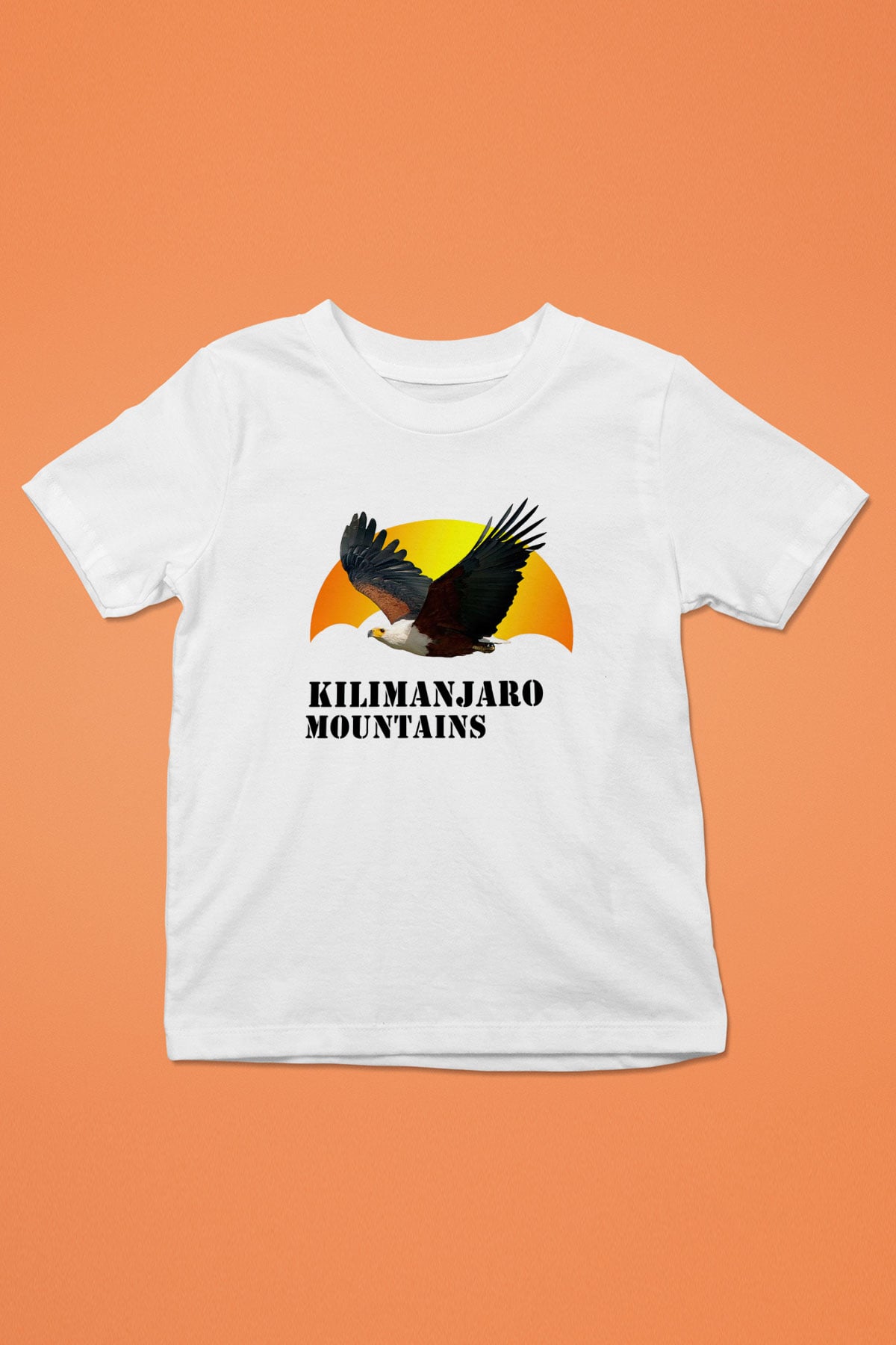 Kilimanjaro Baskılı Beyaz Unisex Çocuk Tişört