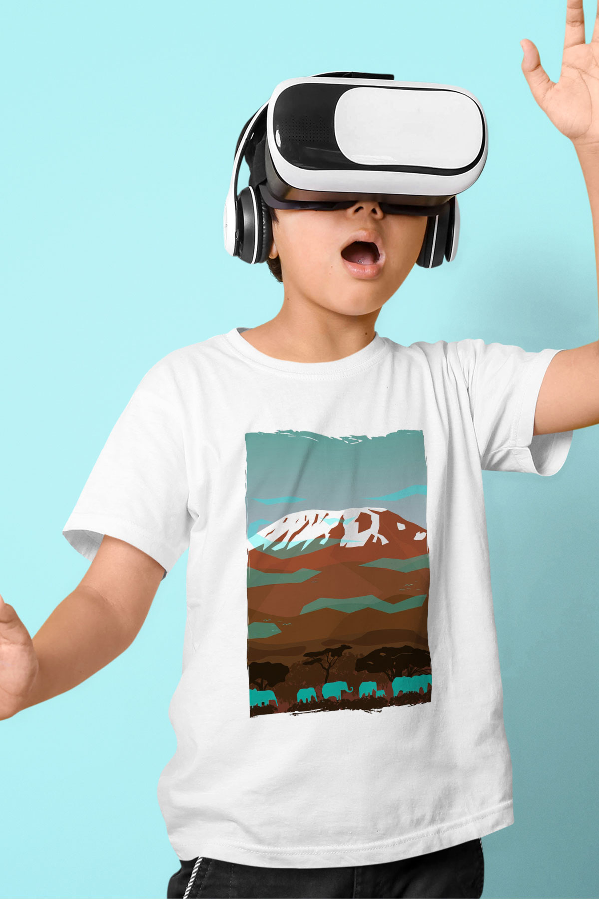 Kilimanjaro Beyaz Unisex Çocuk Tişört