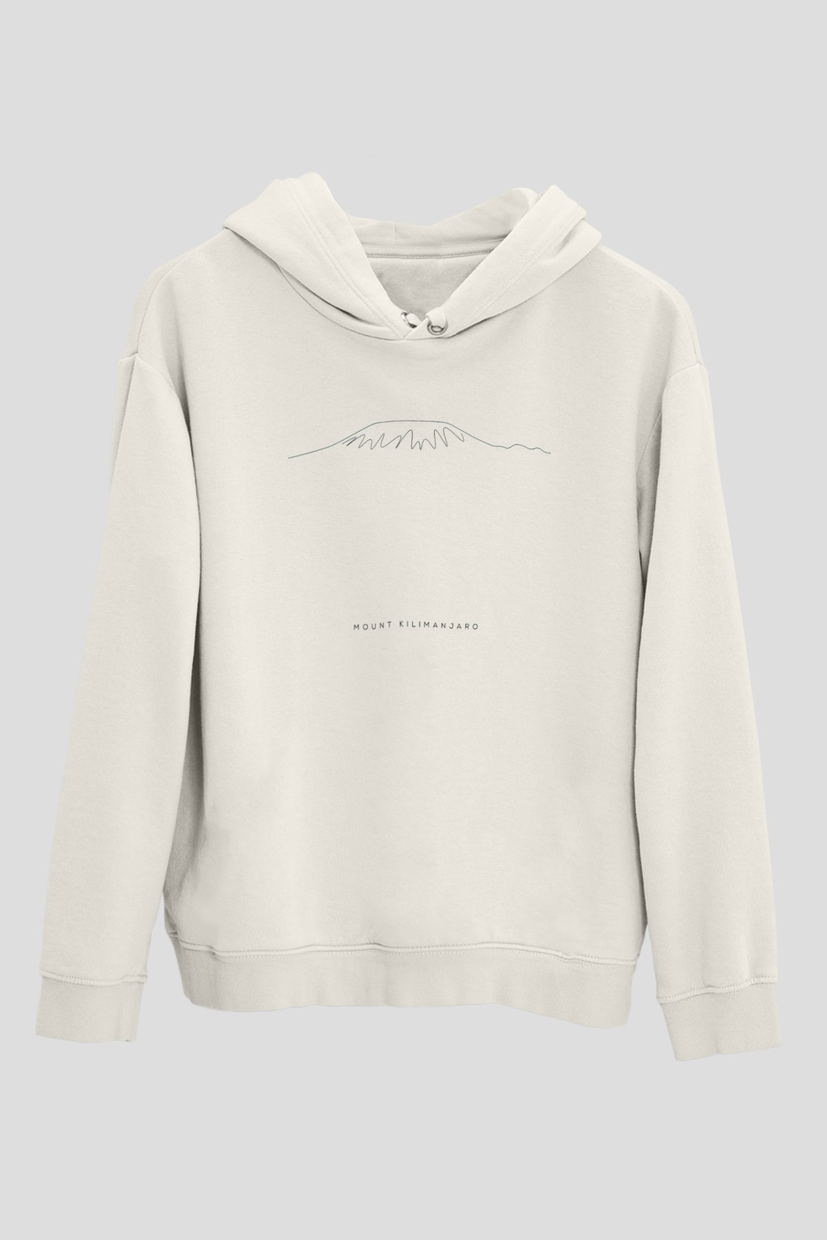 Kilimanjaro Beyaz Unisex Hoodie