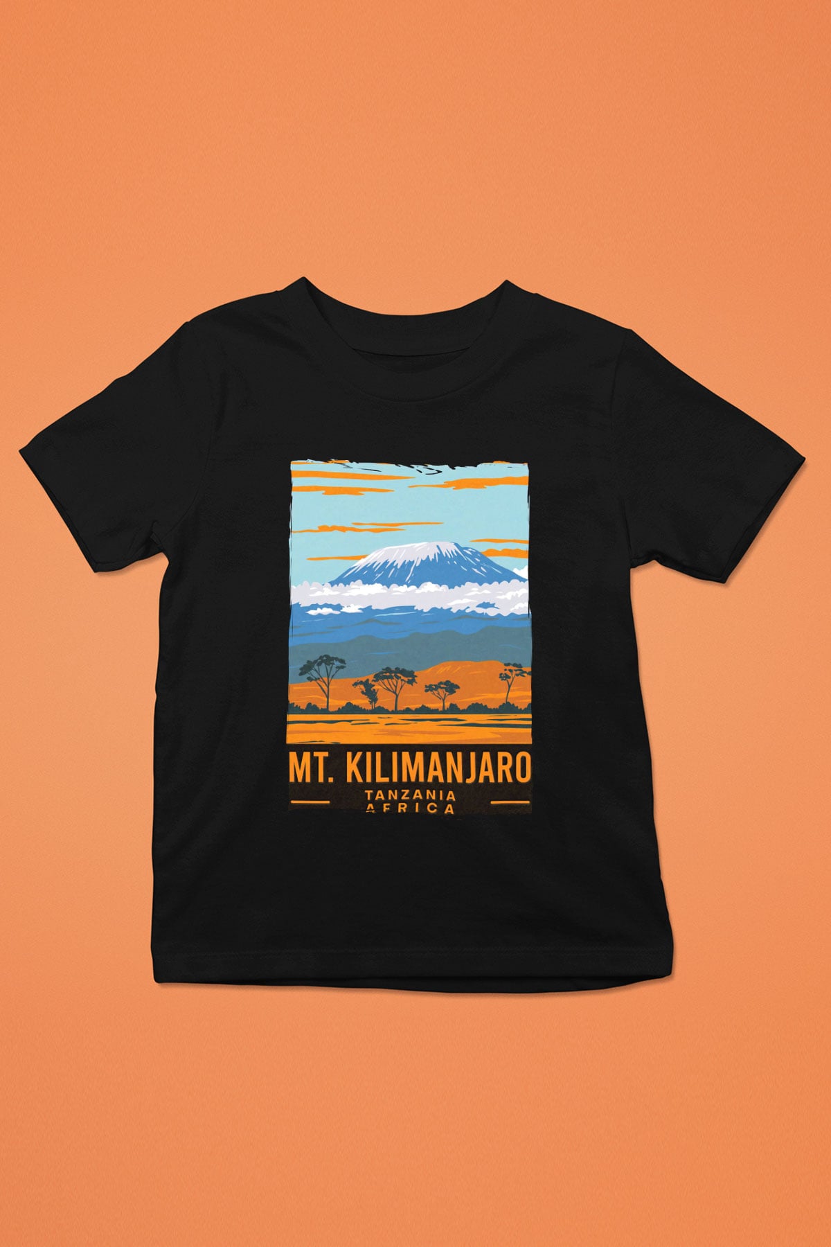 Kilimanjaro Siyah Unisex Çocuk Tişört
