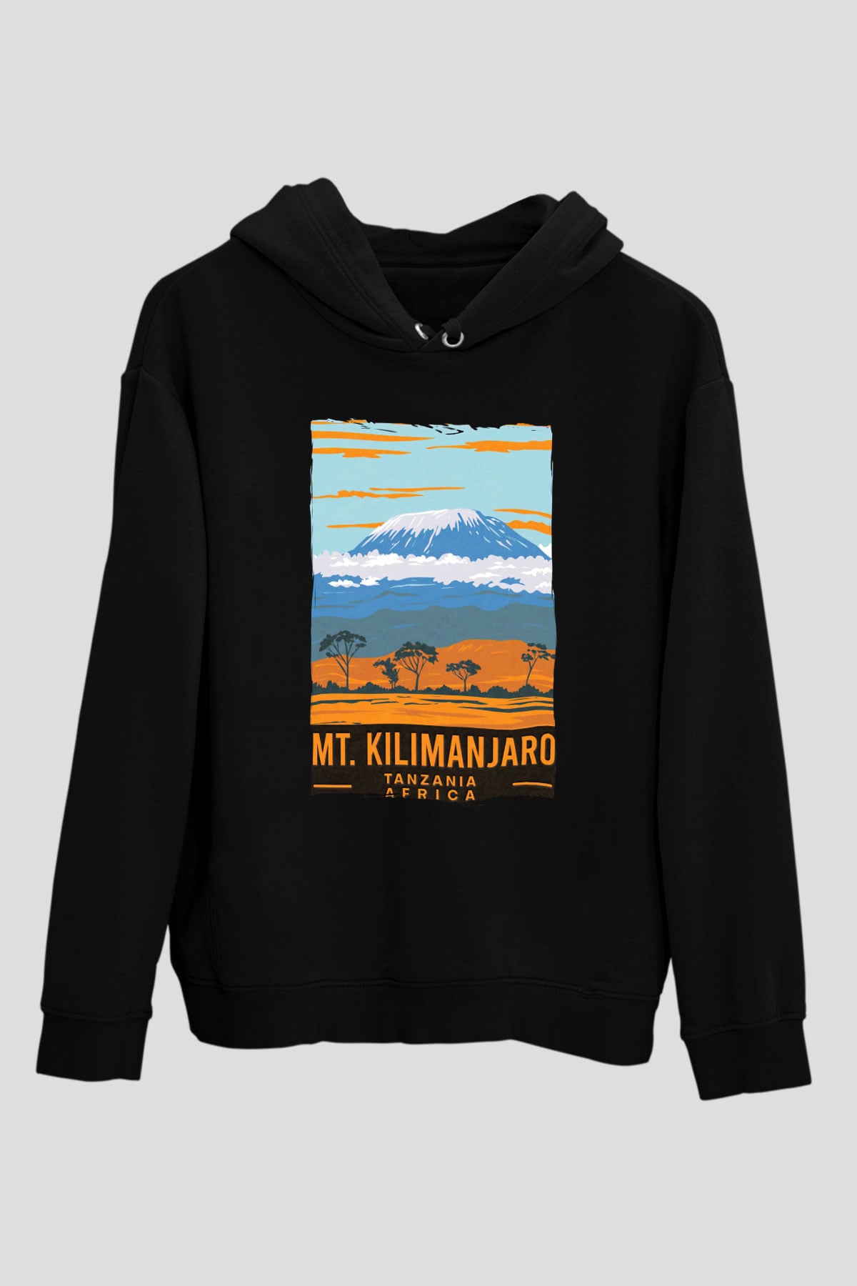 Kilimanjaro Siyah Unisex Hoodie