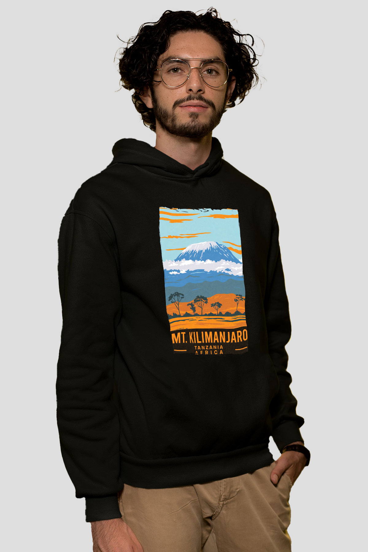 Kilimanjaro Siyah Unisex Hoodie