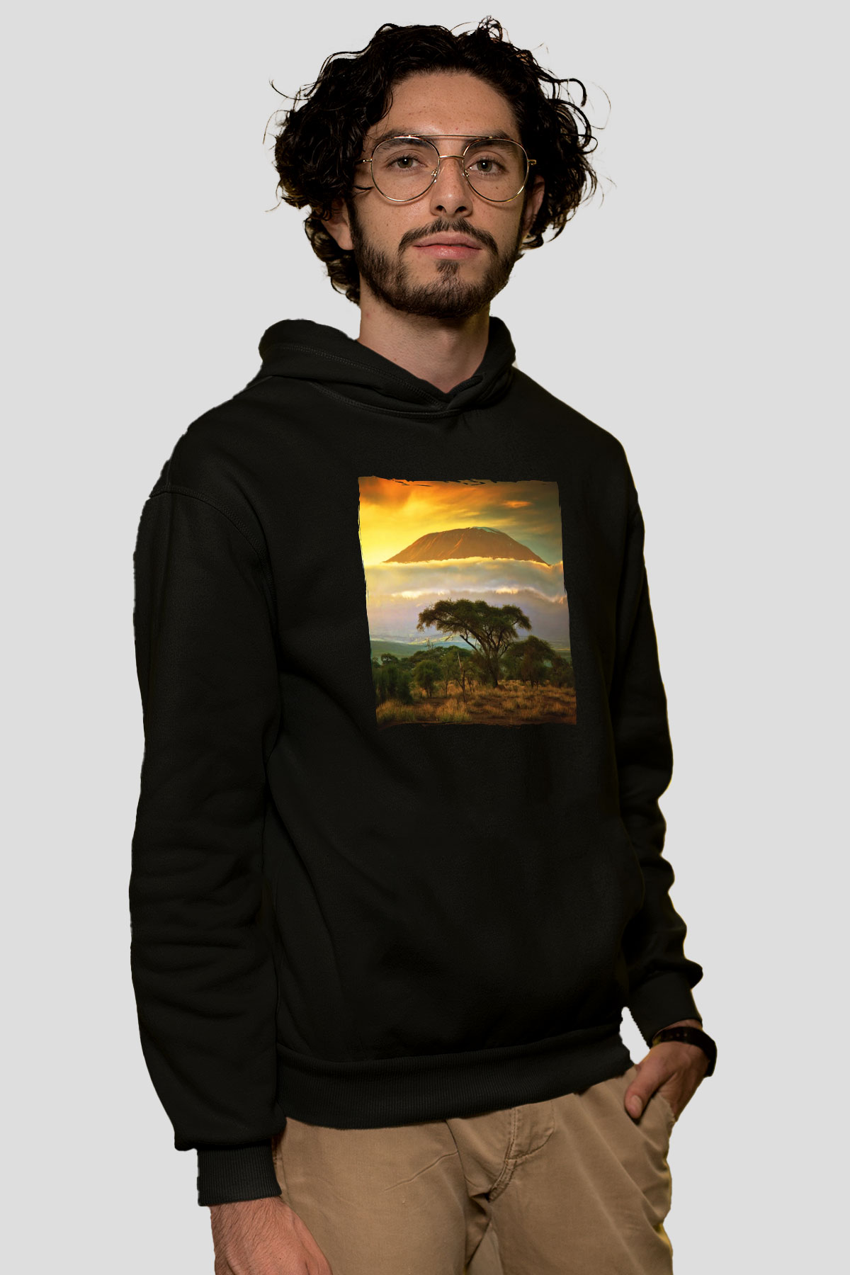 Kilimanjaro Siyah Unisex Hoodie