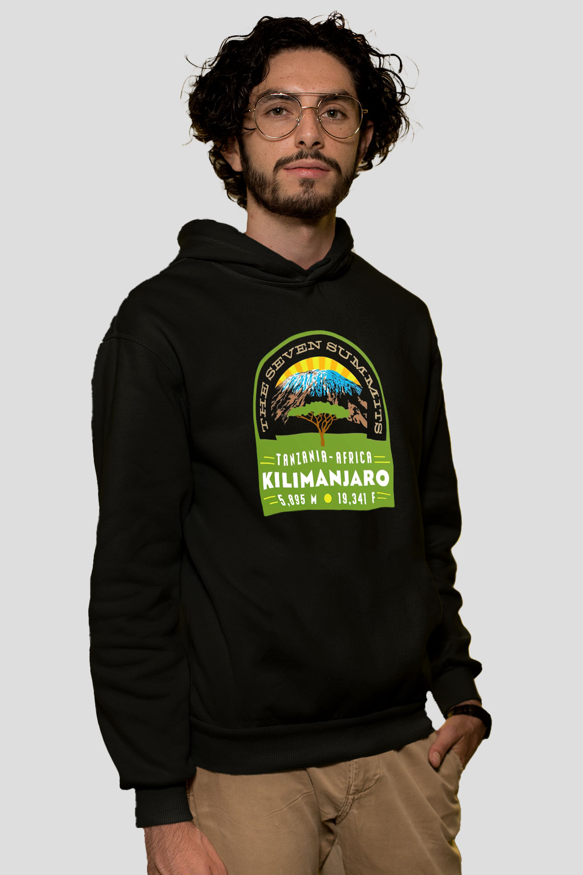 Kilimanjaro Siyah Unisex Hoodie