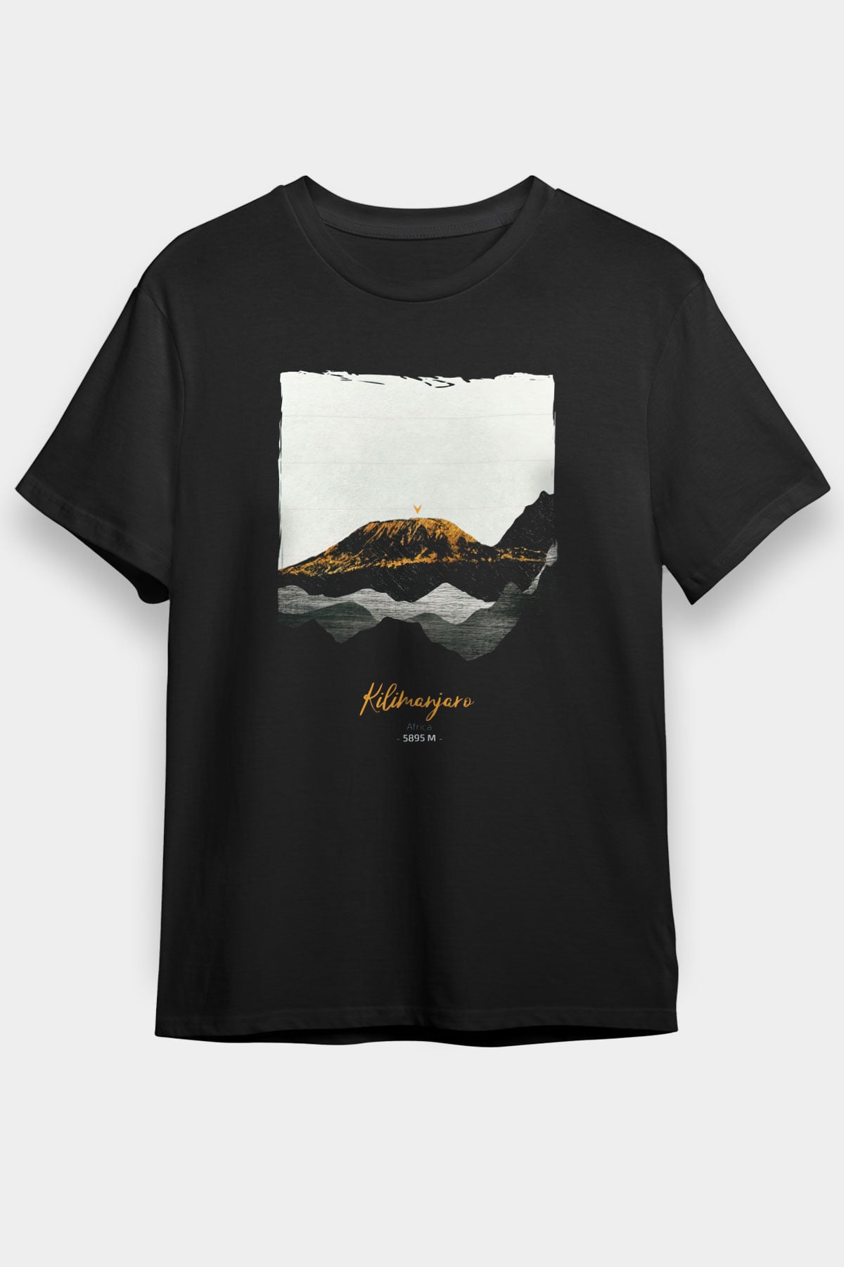 Kilimanjaro Siyah Unisex Tişört T-Shirt - TişörtFabrikası