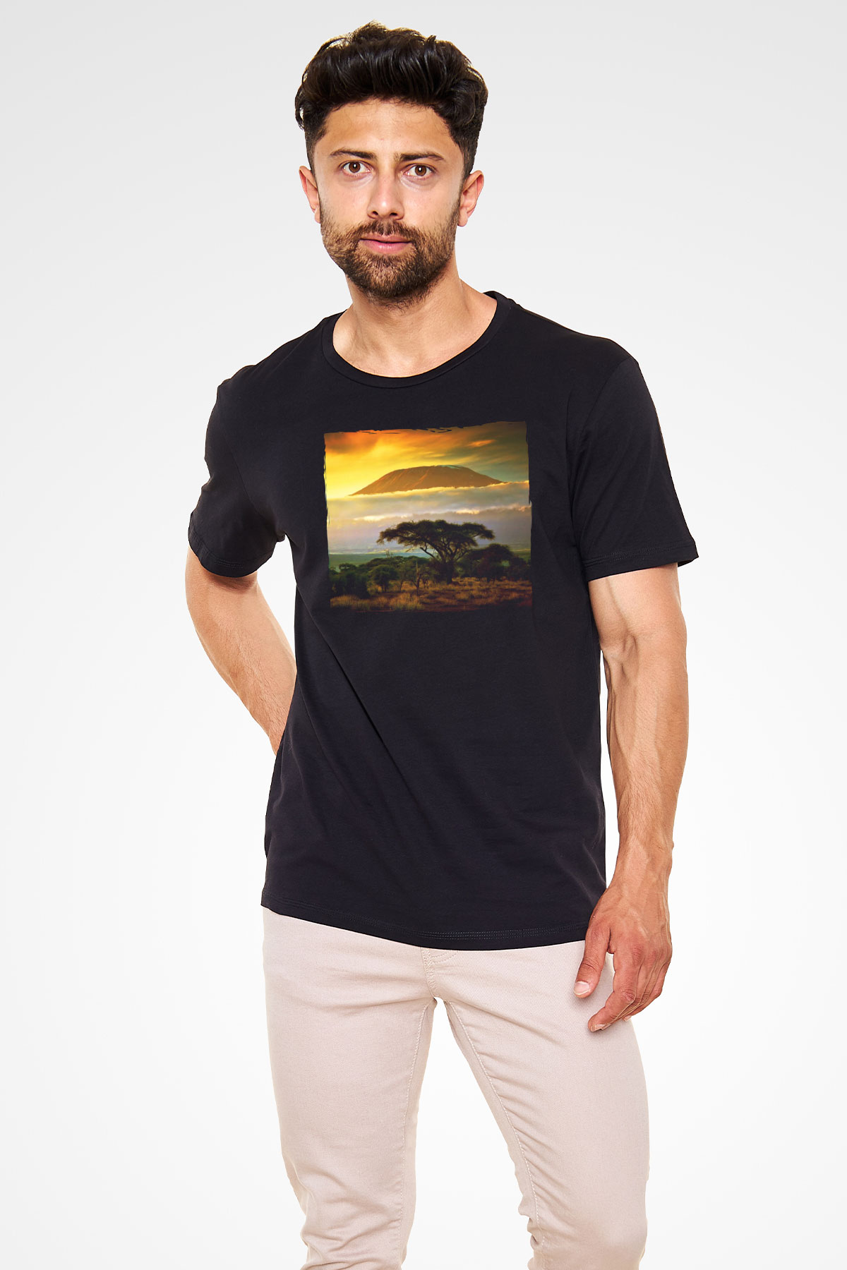 Kilimanjaro Siyah Unisex Tişört T-Shirt - TişörtFabrikası