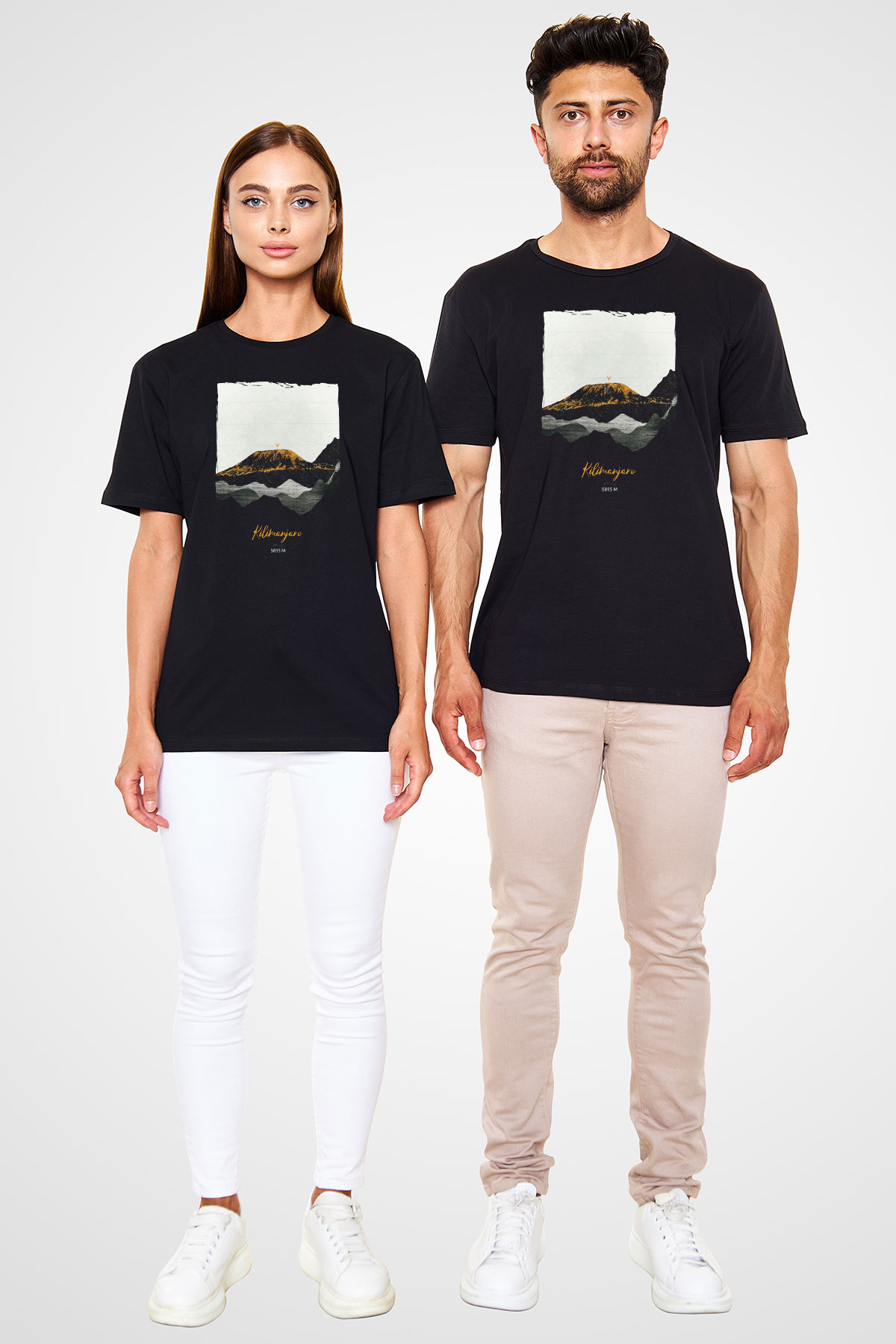 Kilimanjaro Siyah Unisex Tişört T-Shirt - TişörtFabrikası