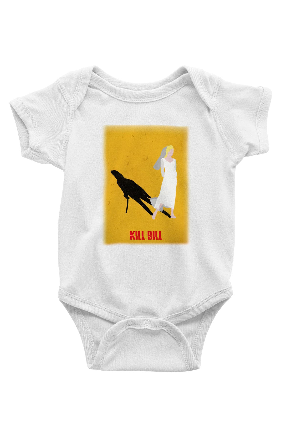 Kill Bill Baskılı Beyaz Unisex Bebek Body - Zıbın