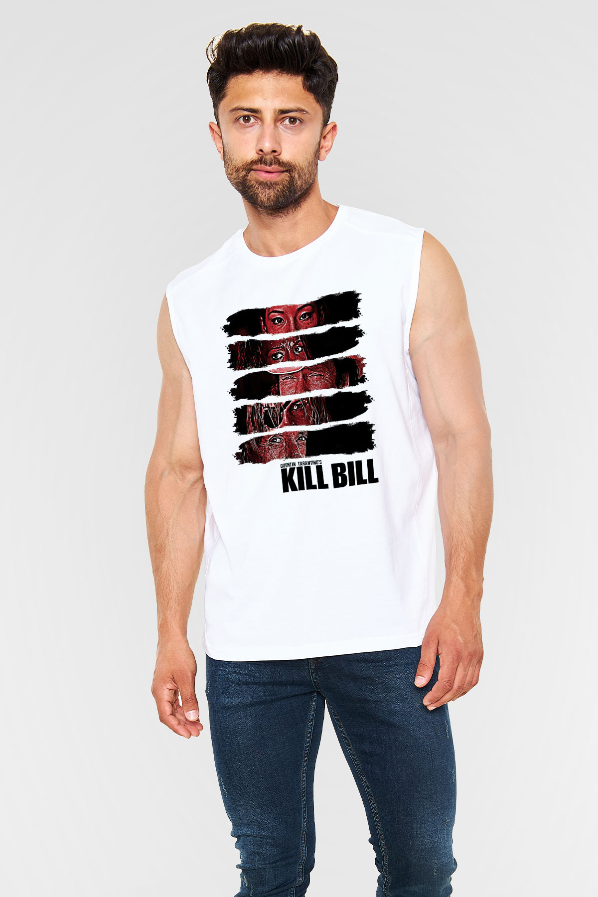 Kill Bill Beyaz Unisex Kolsuz Tişört