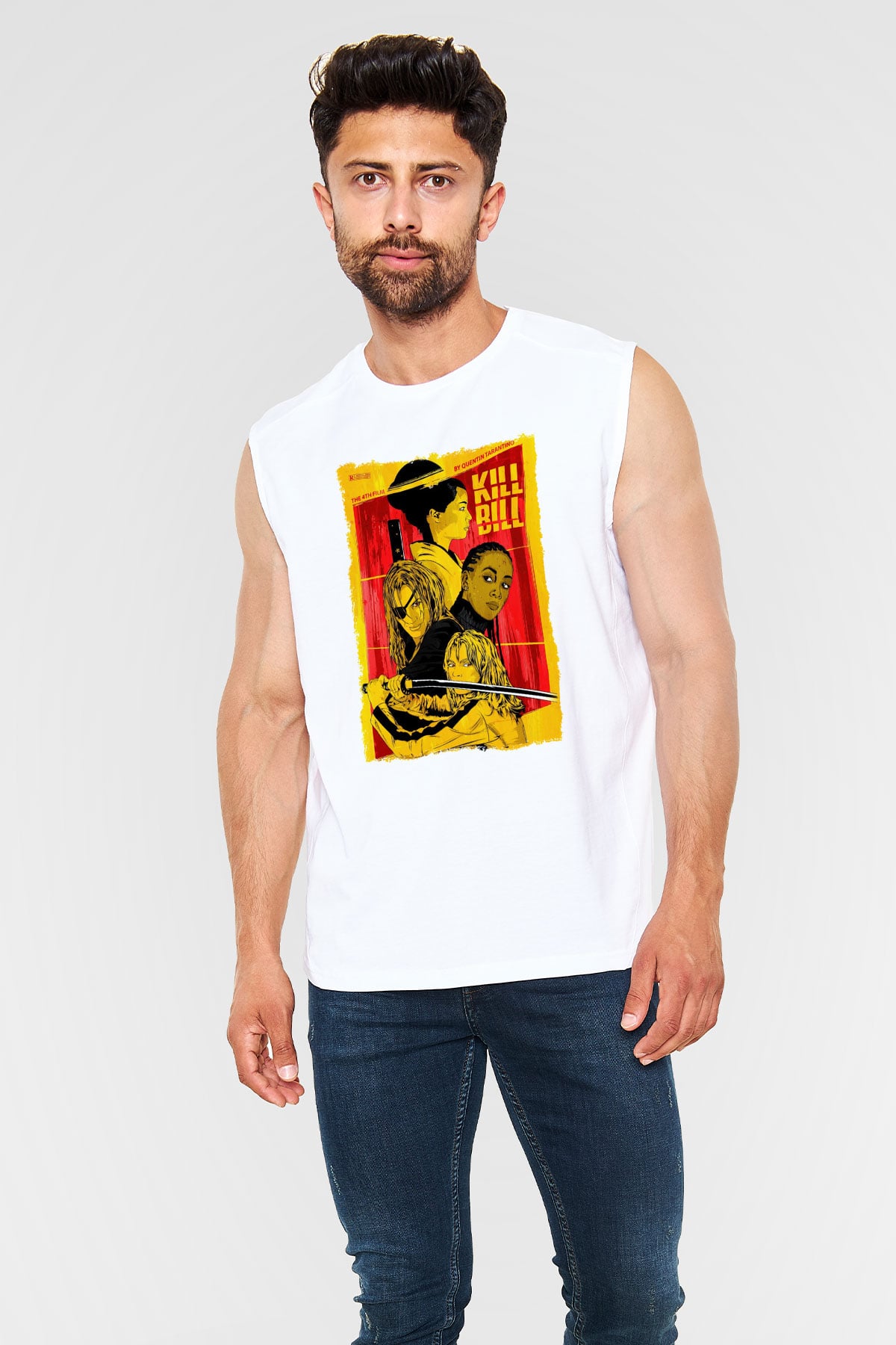 Kill Bill Beyaz Unisex Kolsuz Tişört