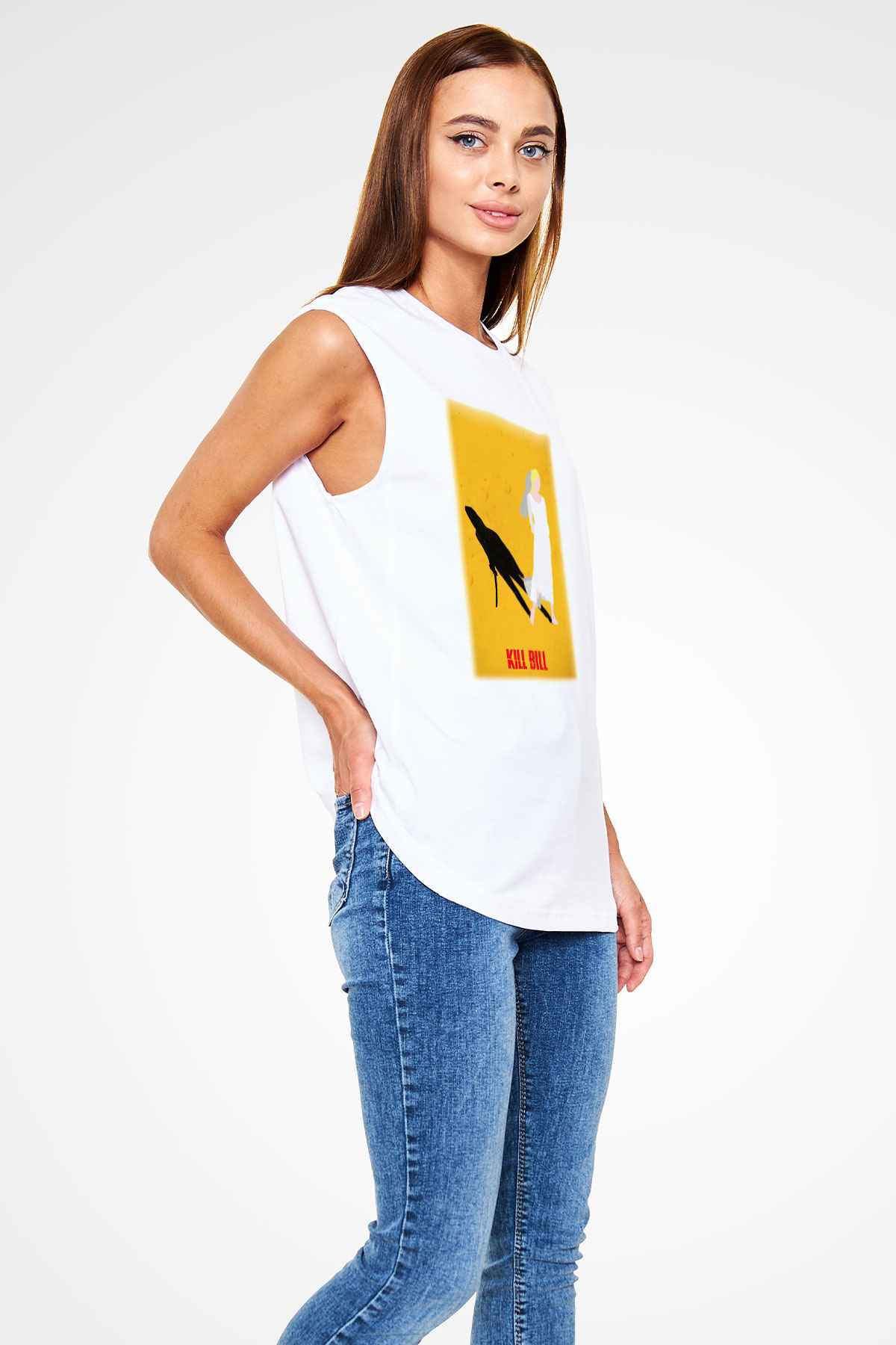 Kill Bill Beyaz Unisex Kolsuz Tişört