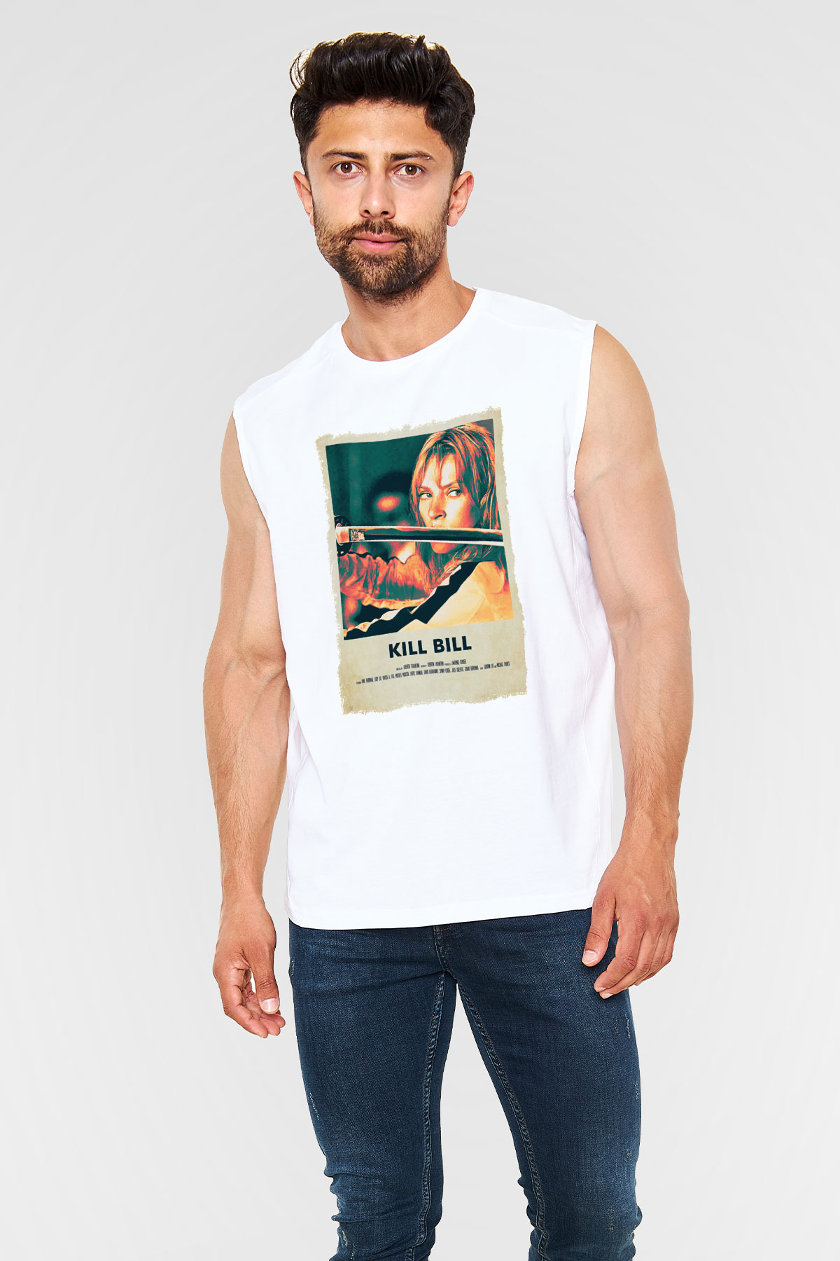 Kill Bill Beyaz Unisex Kolsuz Tişört