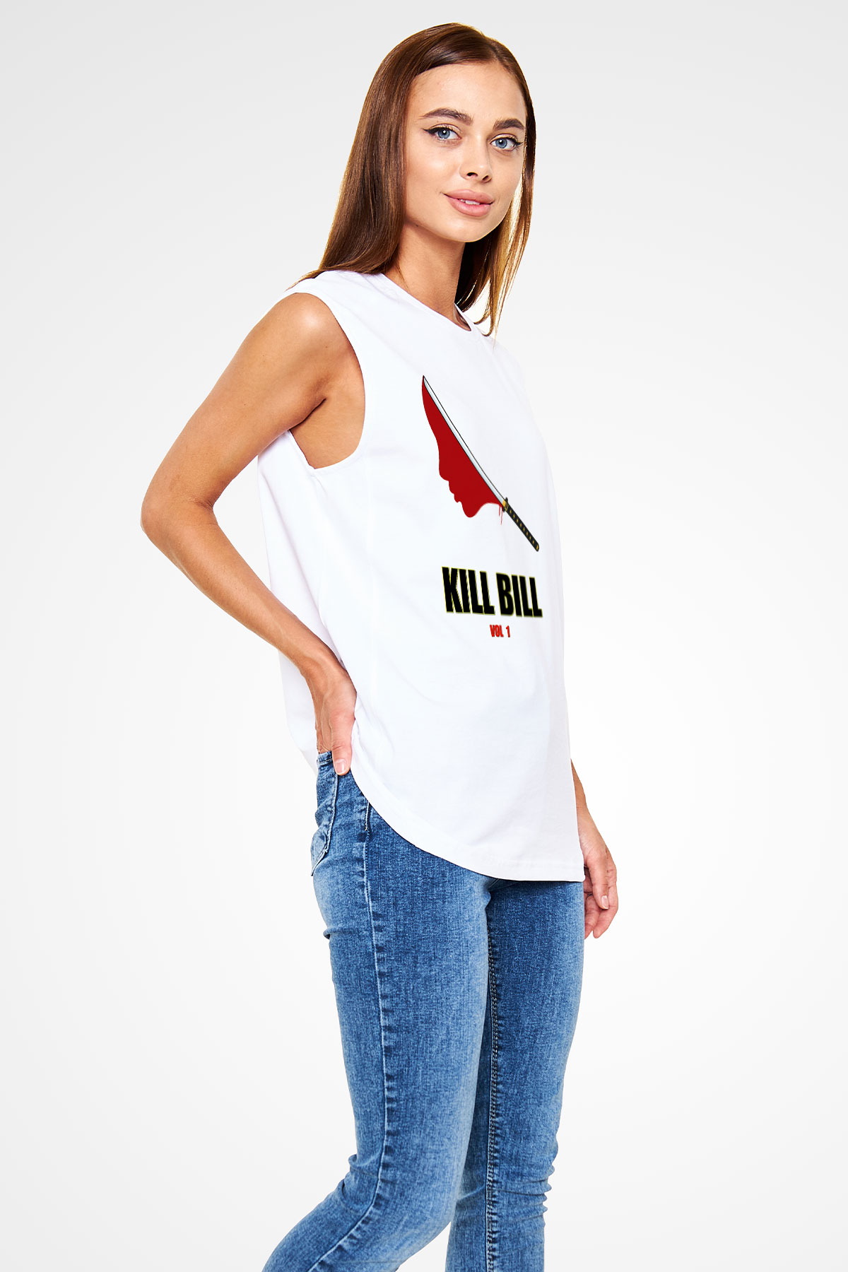 Kill Bill Beyaz Unisex Kolsuz Tişört