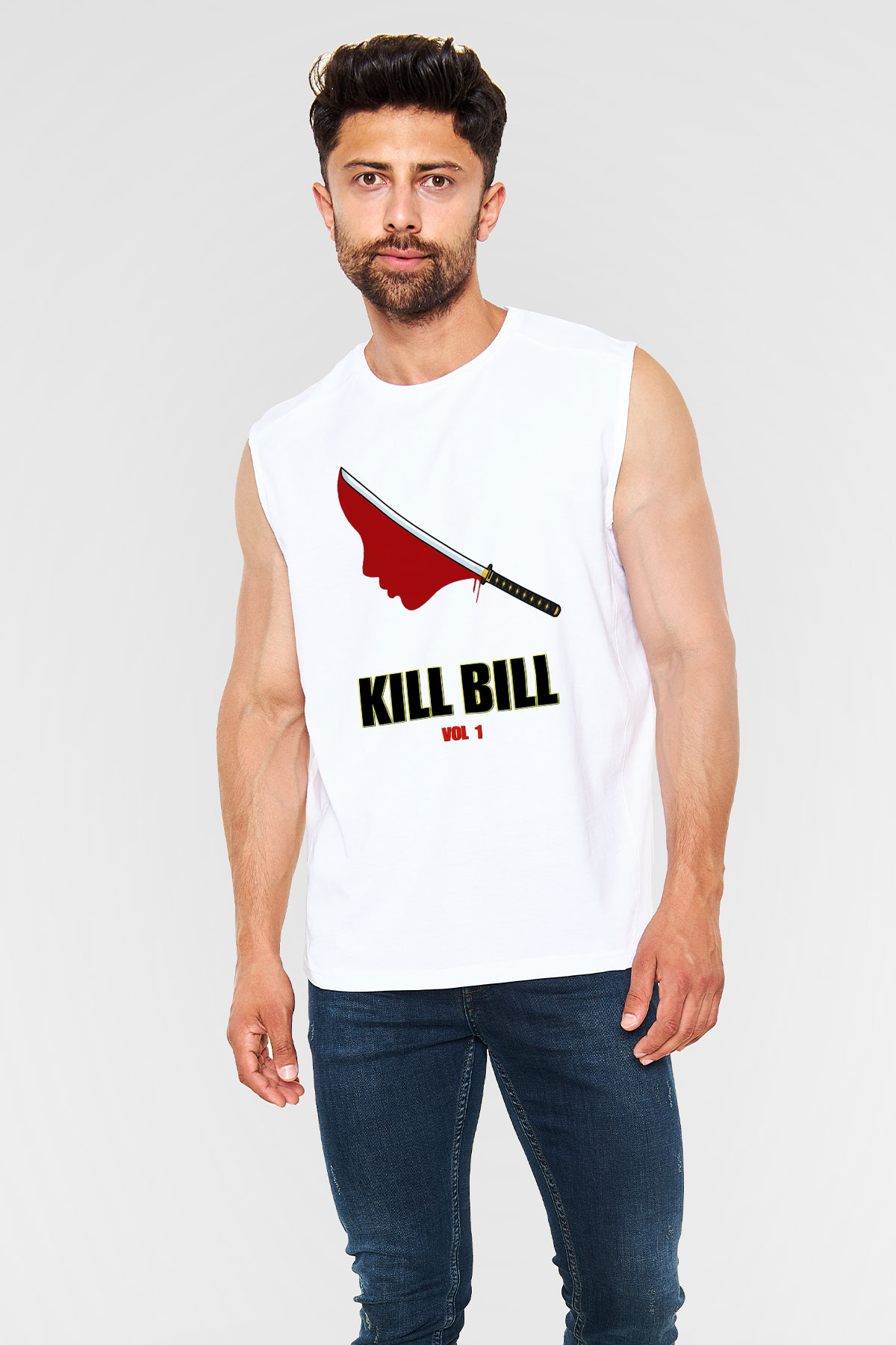 Kill Bill Beyaz Unisex Kolsuz Tişört