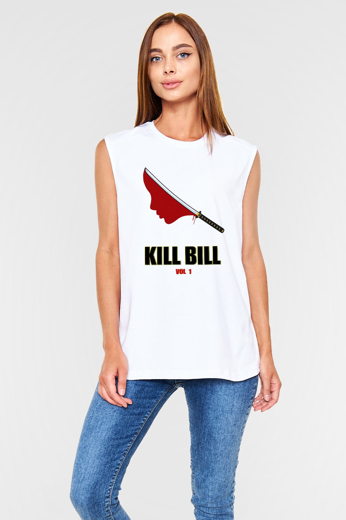 Kill Bill Beyaz Unisex Kolsuz Tişört