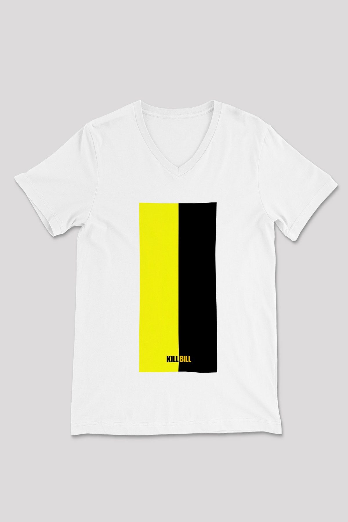 Kill Bill Beyaz Unisex V Yaka Tişört T-Shirt