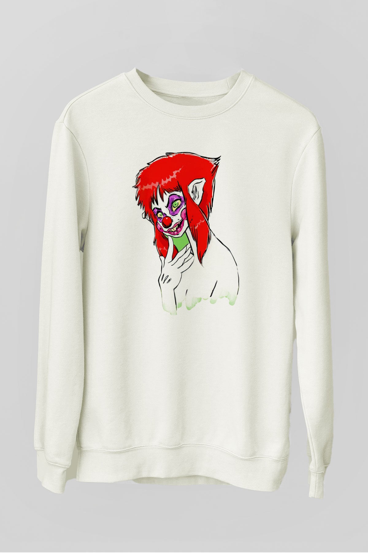 Killer Klowns from Outer Space Beyaz Unisex  Sweatshirt