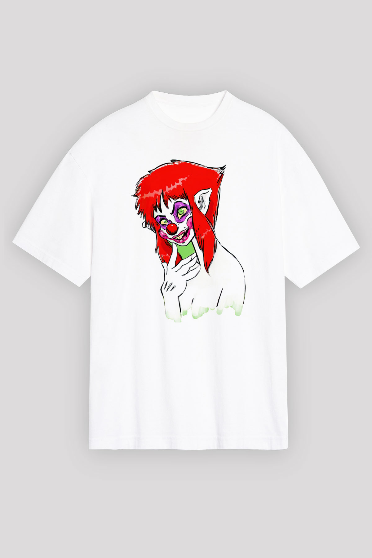 Killer Klowns from Outer Space Beyaz Oversize Tişört