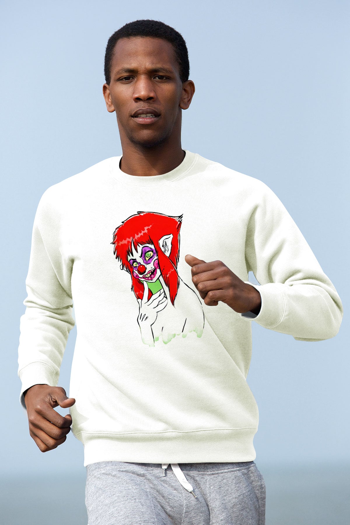 Killer Klowns from Outer Space Beyaz Unisex  Sweatshirt