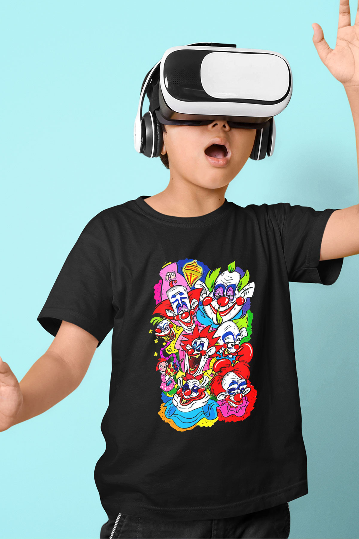 Killer Klowns from Outer Space Siyah Unisex  Çocuk Tişört