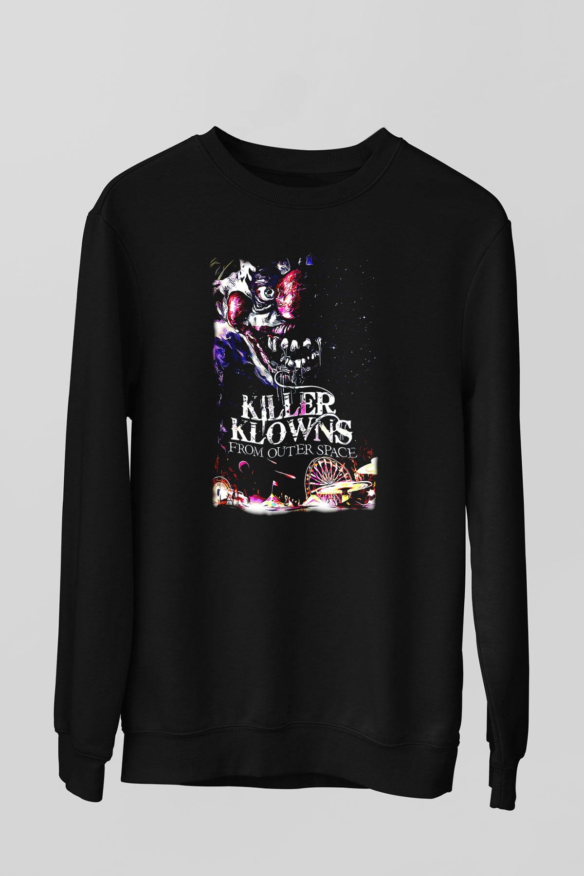 Killer Klowns from Outer Space Siyah Unisex  Sweatshirt