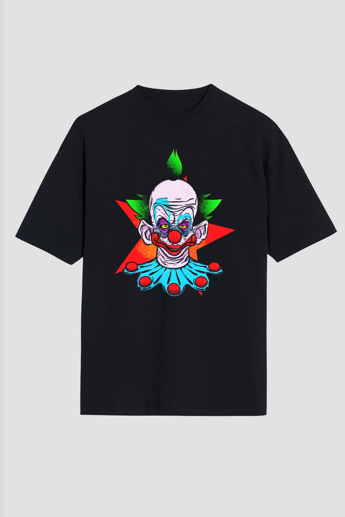 Killer Klowns from Outer Space Siyah Oversize Tişört