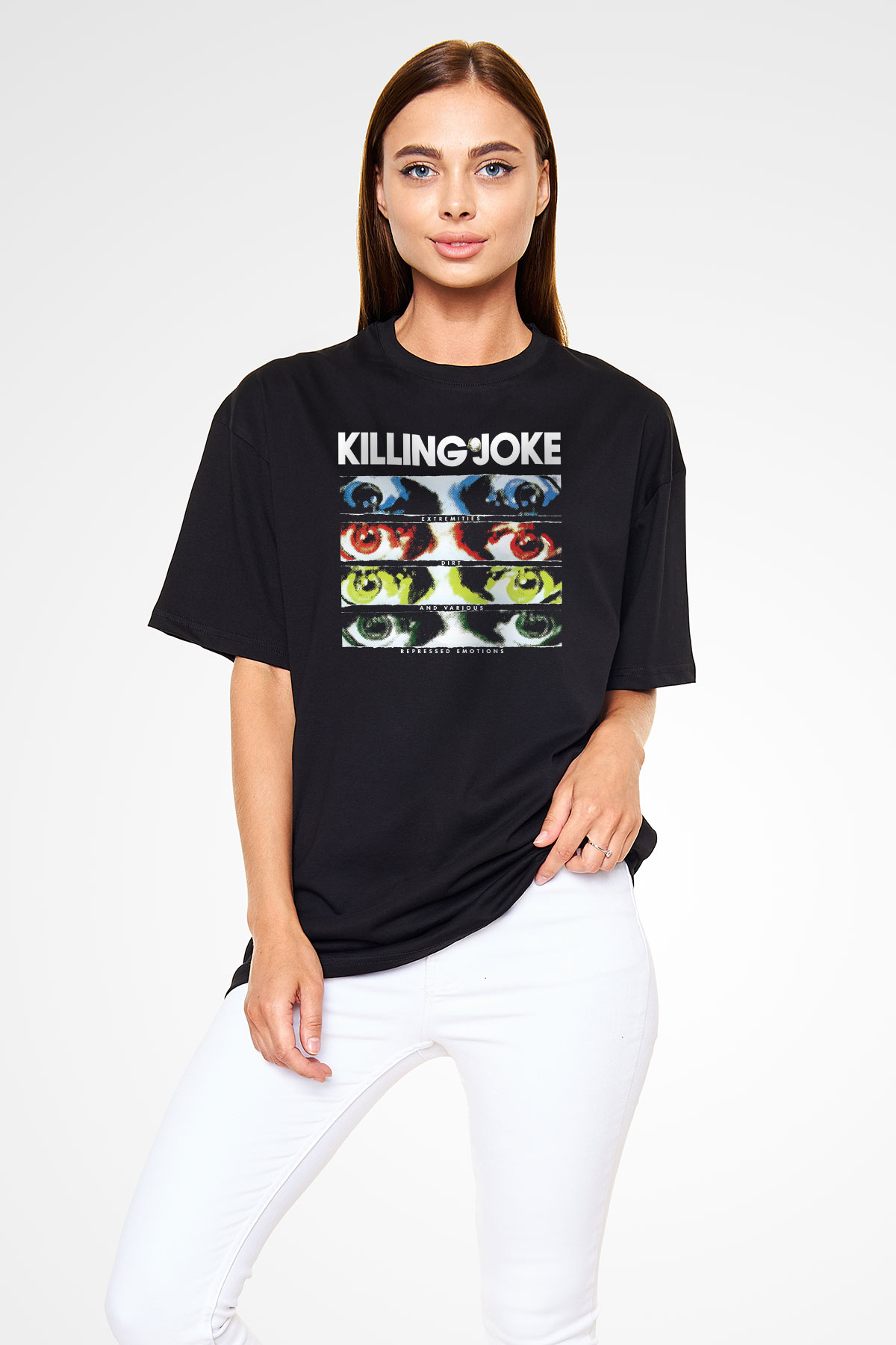 Killing Joke Siyah Unisex Oversize Tişört T-Shirt