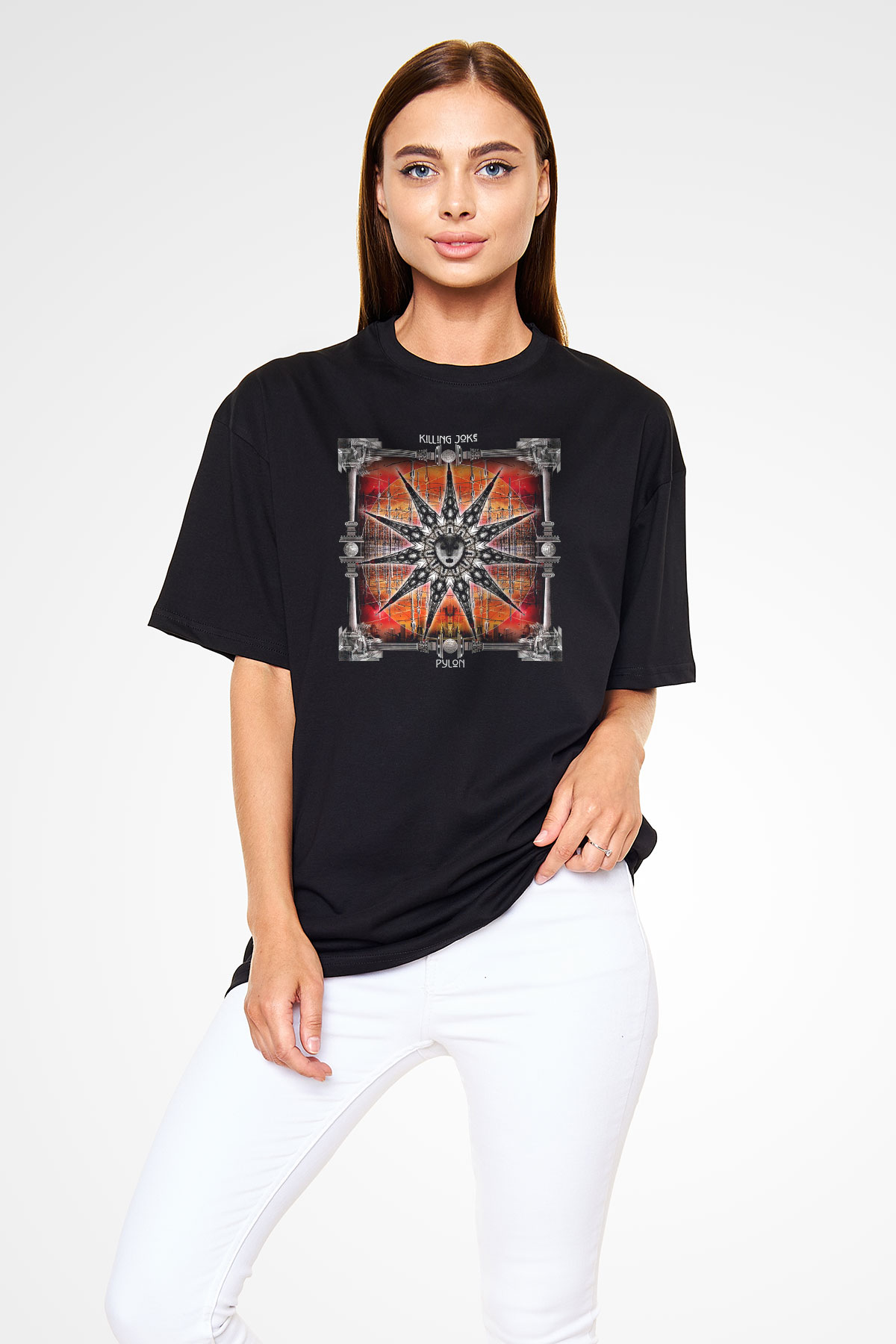 Killing Joke Siyah Unisex Oversize Tişört T-Shirt