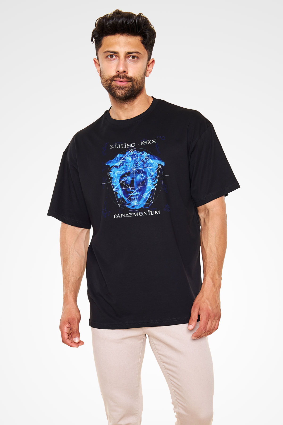 Killing Joke Siyah Unisex Oversize Tişört T-Shirt