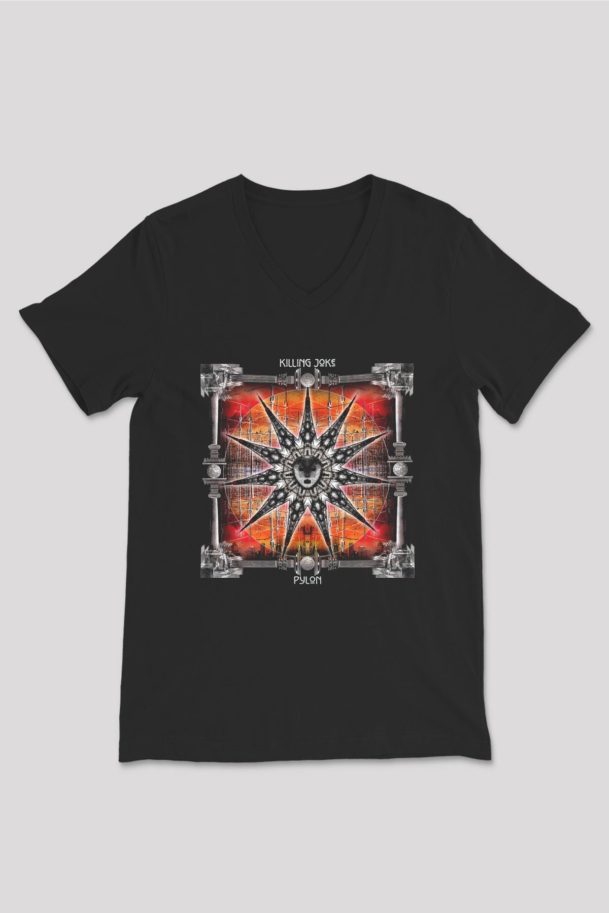 Killing Joke Siyah Unisex V Yaka Tişört T-Shirt