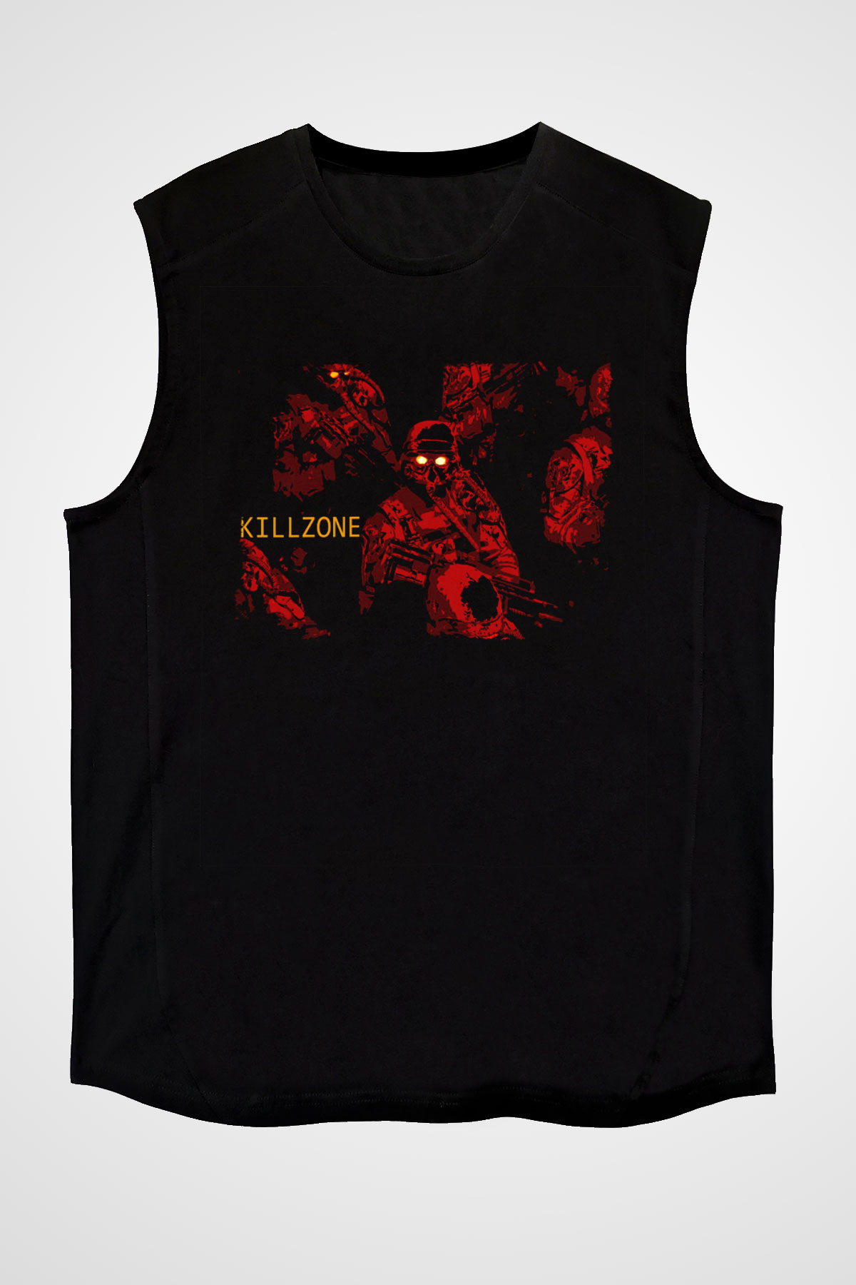 Killzone Siyah Unisex Kolsuz Tişört