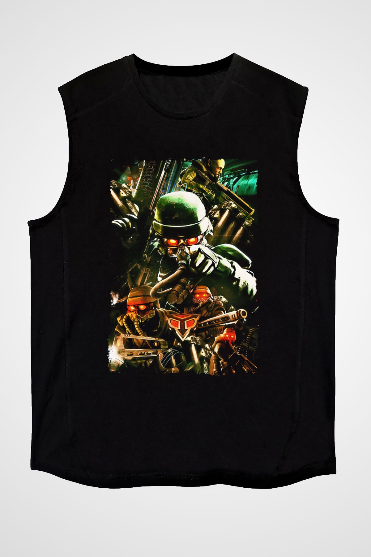 Killzone Siyah Unisex Kolsuz Tişört