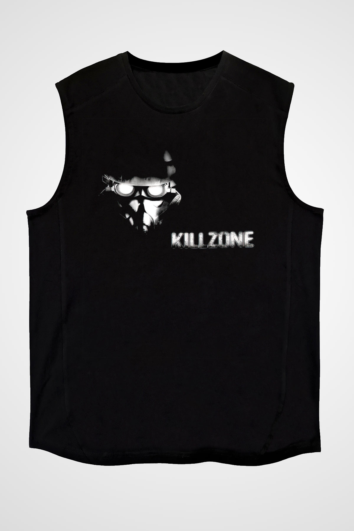 Killzone Siyah Unisex Kolsuz Tişört