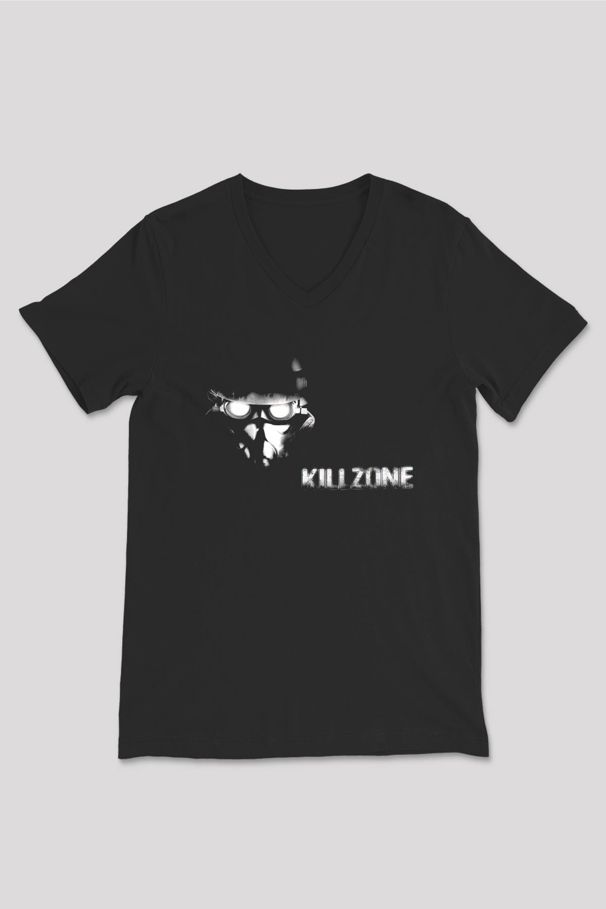 Killzone Siyah Unisex V Yaka Tişört