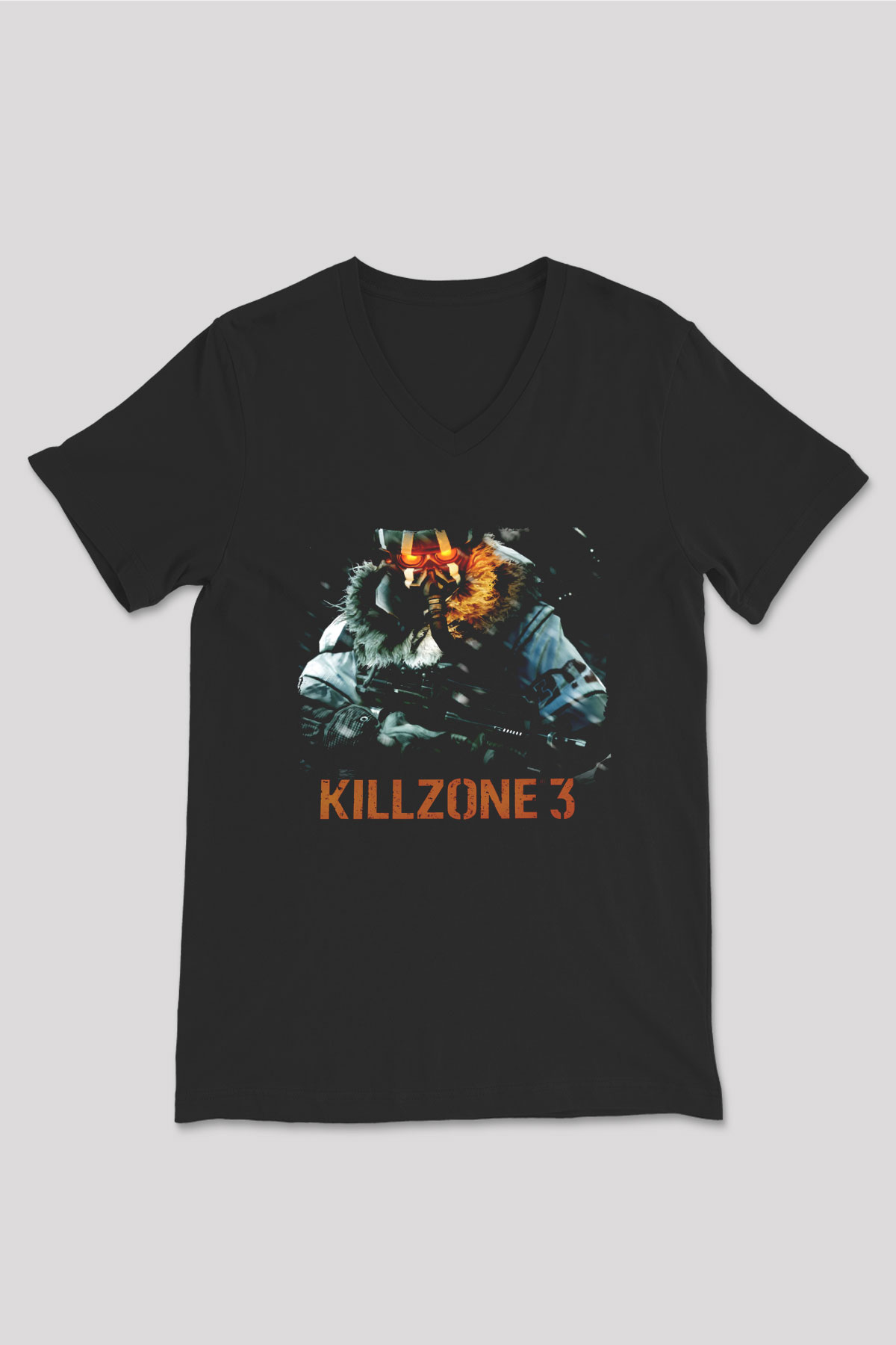 Killzone Siyah Unisex V Yaka Tişört