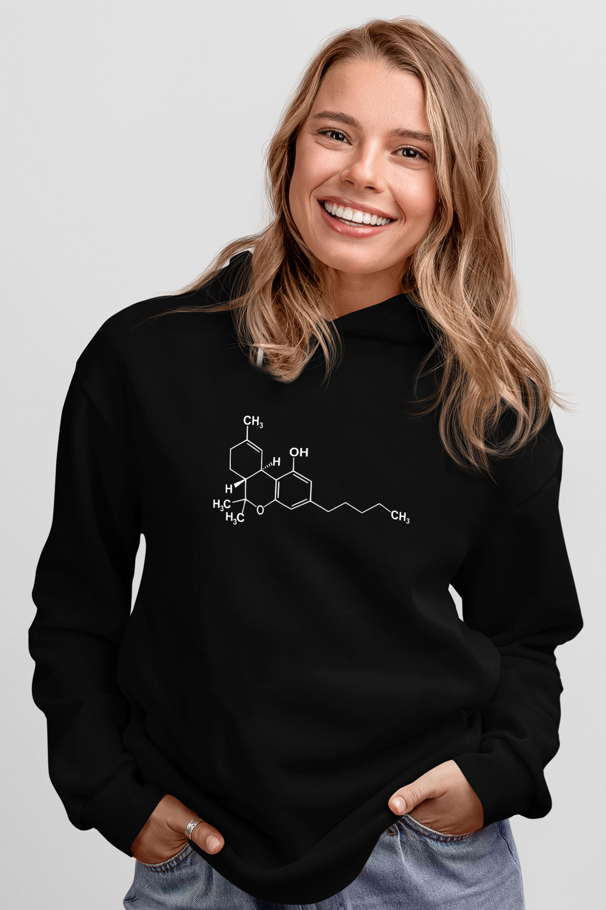 Kimyager Siyah Unisex Kapşonlu Sweatshirt
