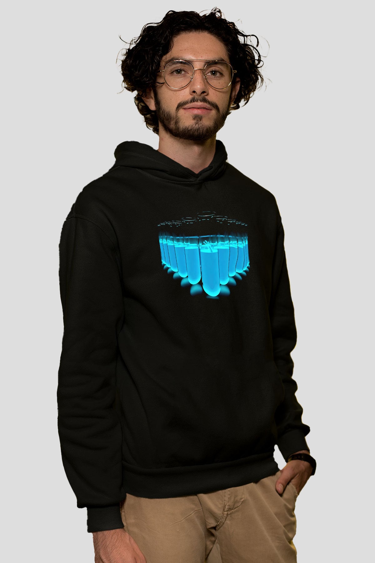 Kimyager Siyah Unisex Kapşonlu Sweatshirt