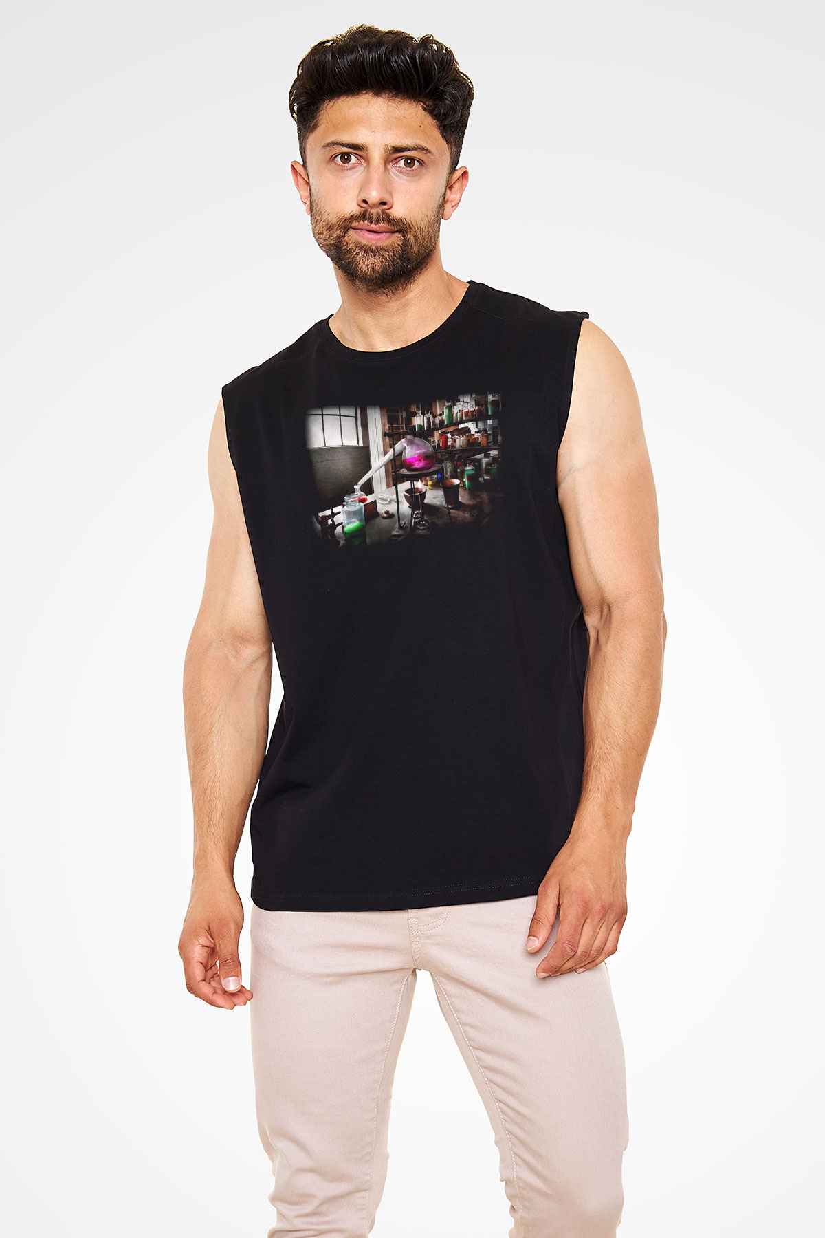 Kimyager Siyah Unisex Kolsuz Tişört