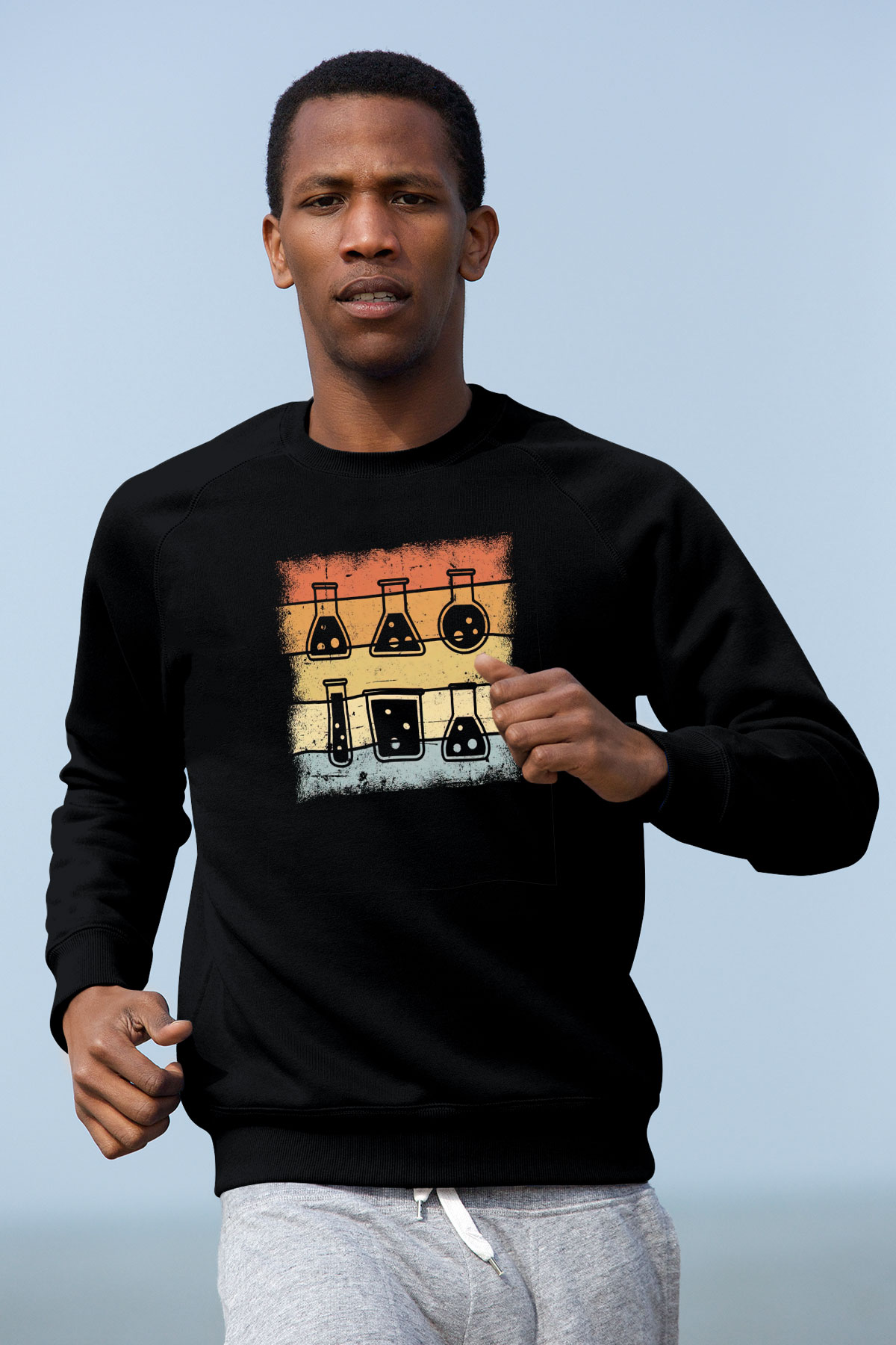 Kimyager Siyah Unisex Sweatshirt